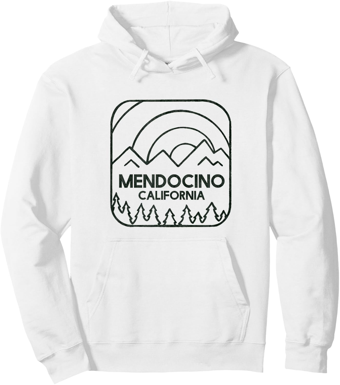 Mendocino California Hoodie - Hoodie | White