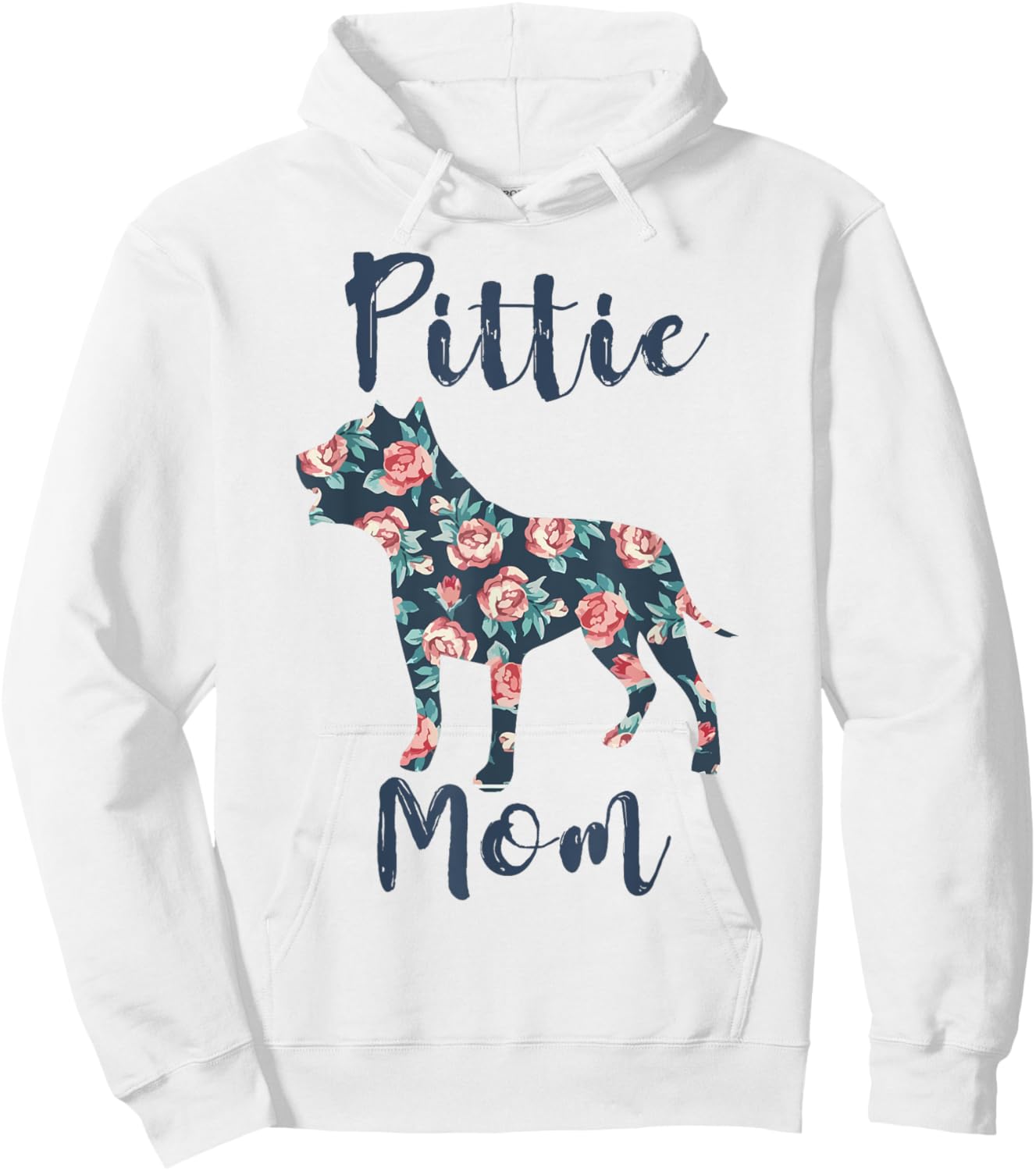 Pittie Mom Shirt Women Pitbull Mama Pibble Mother Day Gift Hoodie - Hoodie | White