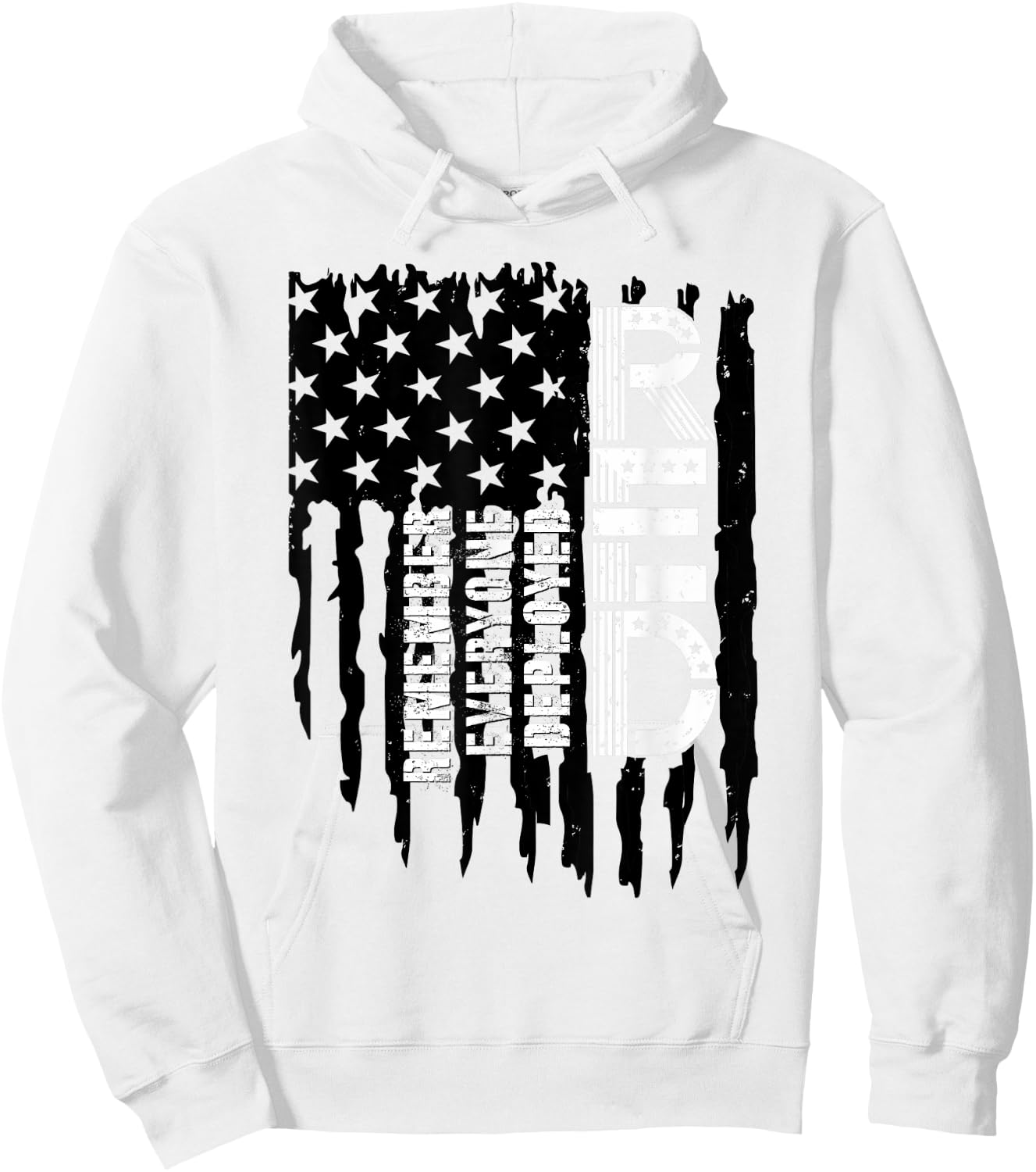On Friday We Wear Red Friday Military Support troops US Flag Hoodie - Hoodie | White