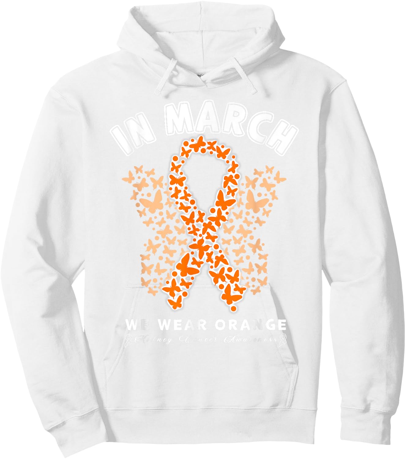 Orange Ribbon Resist the Storm Kidney cancer Awareness Hoodie - Hoodie | White