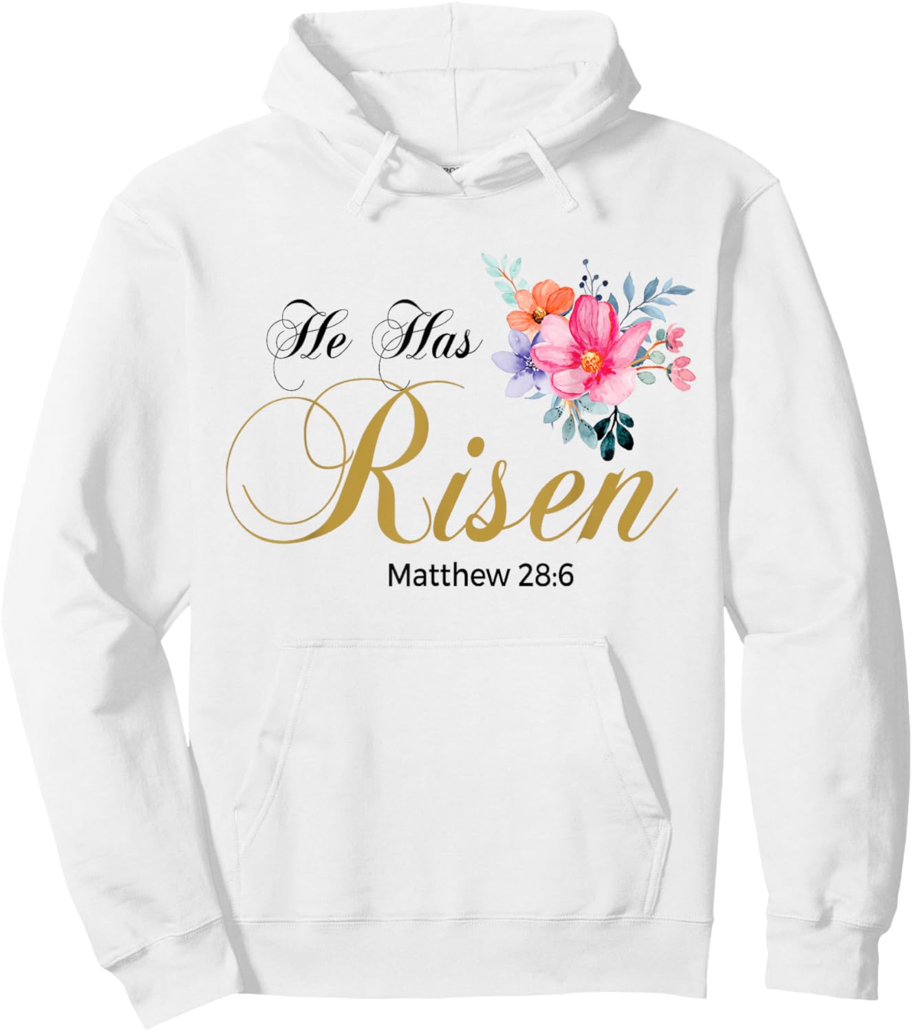 He Has Risen Jesus Religous Easter Sunday Christian Jesus Hoodie - Hoodie | White