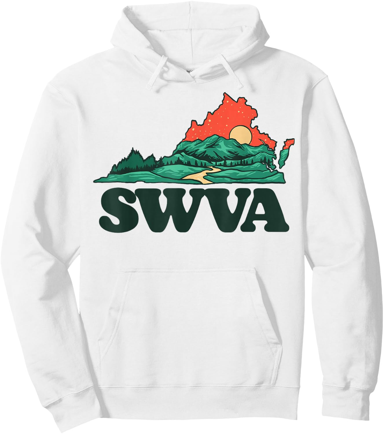 SWVA Southwest Virginia Mountains Blue Ridge Outdoors Hoodie - Hoodie | White