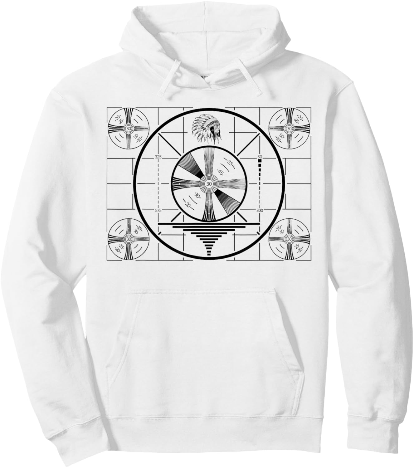 Television Tv Video Test Pattern Off Air Vintage Hoodie - Hoodie | White