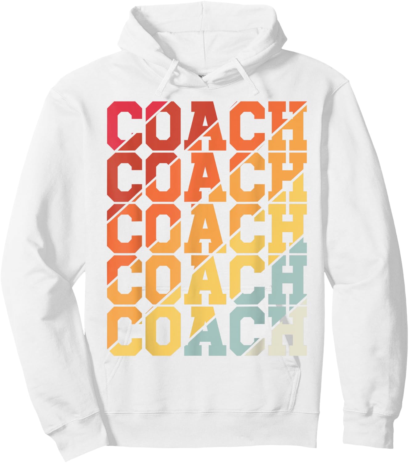 Coach Retro Vintage Sport Soccer Basketball Trainer Coach Hoodie - Hoodie | White