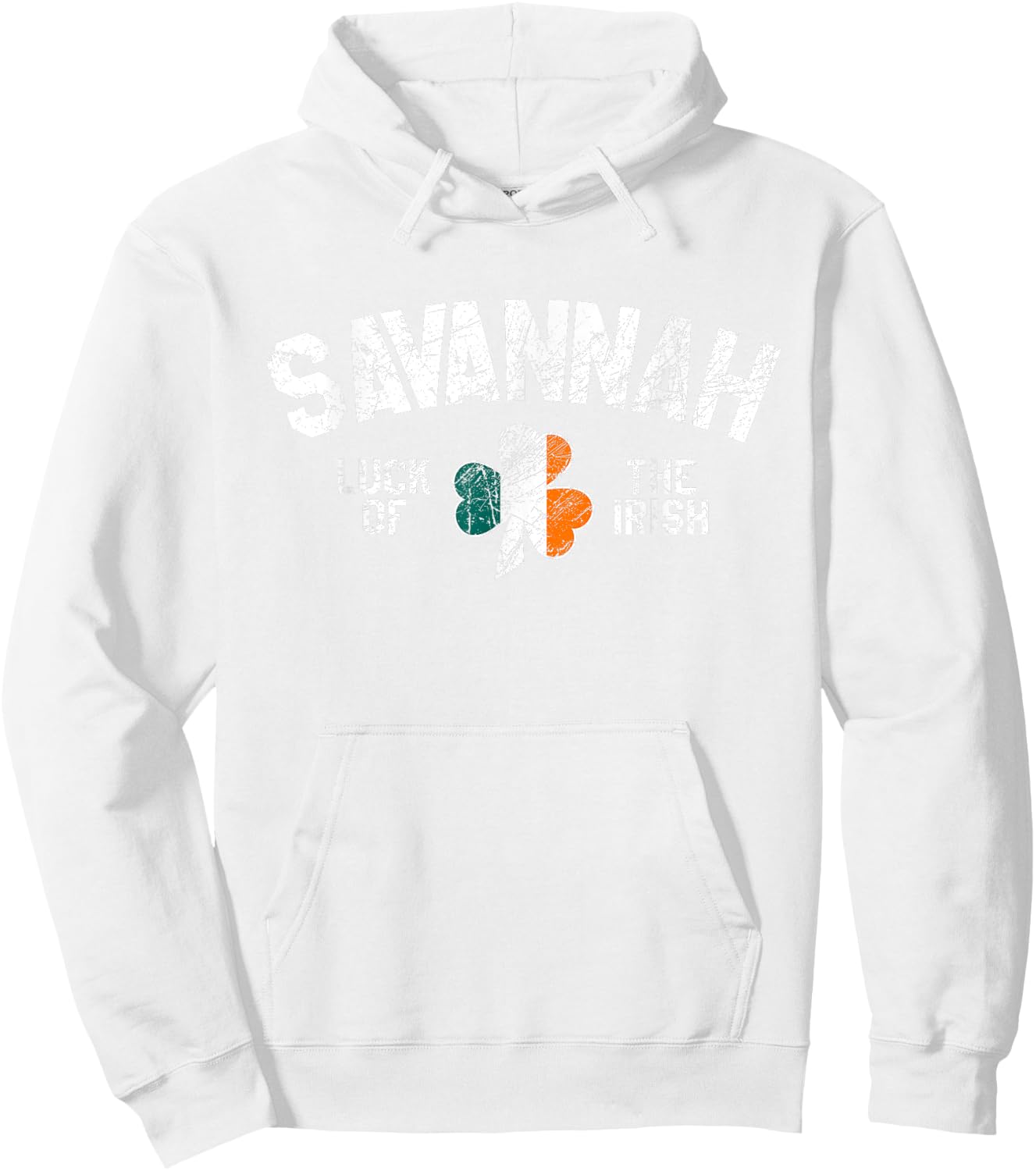 Savannah St. Patrick's Day Luck Of The Irish Party Shamrock Hoodie - Hoodie | White