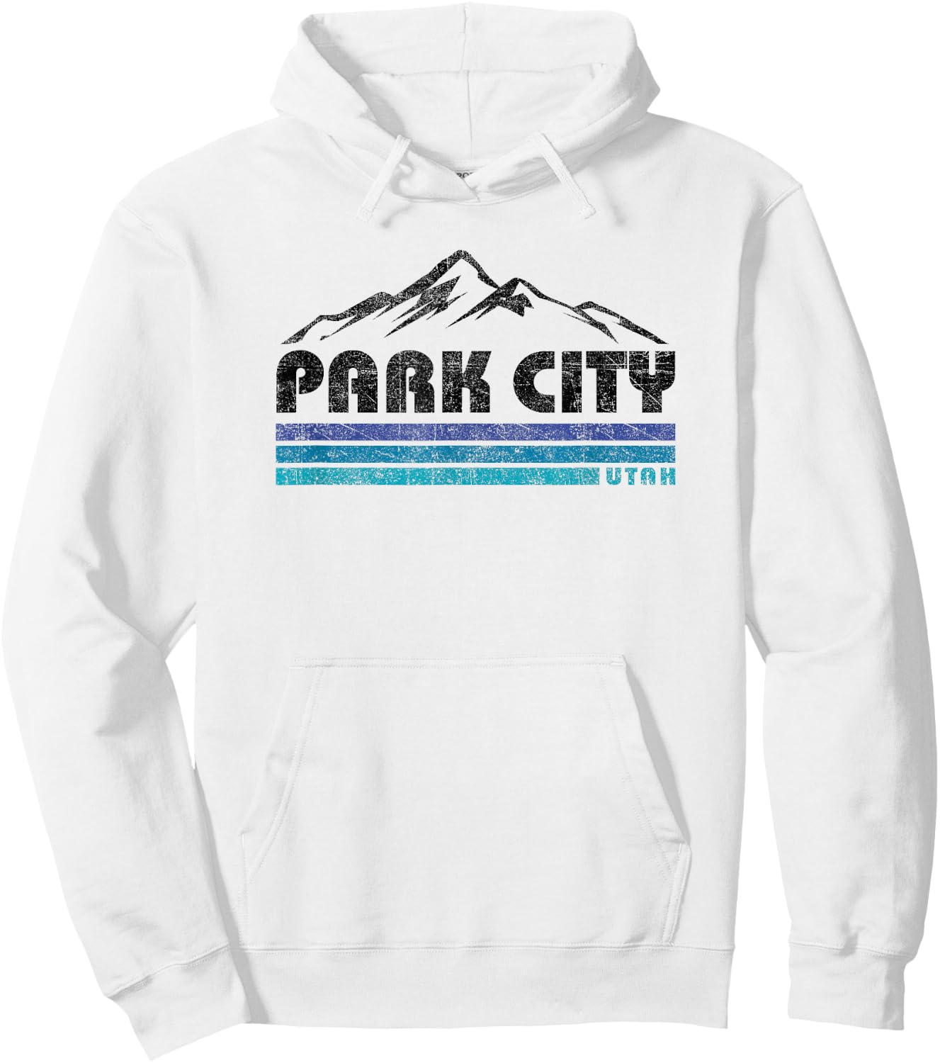 Vintage Park City Utah Retro Mountain Kids Souvenir Hoodie - Hoodie | White