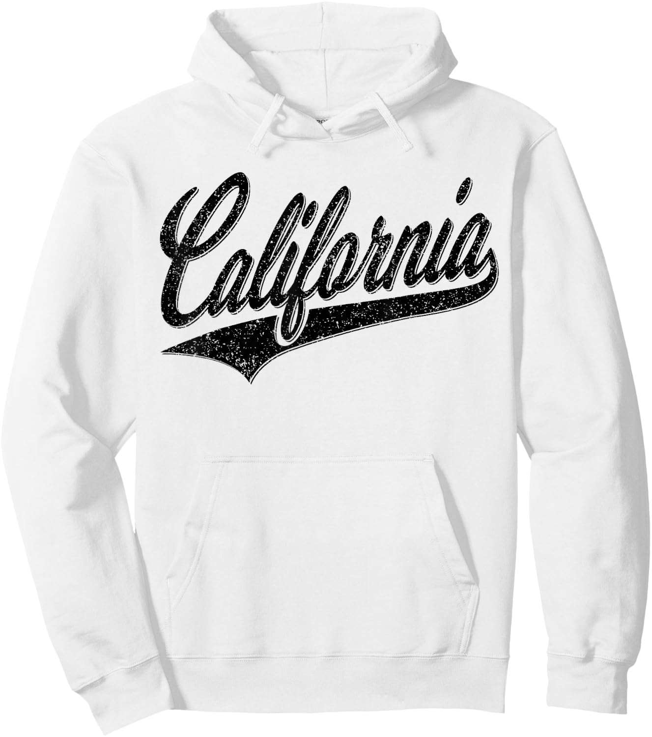 State of California Varsity Script Retro Sport Jersey Style Hoodie - Hoodie | White