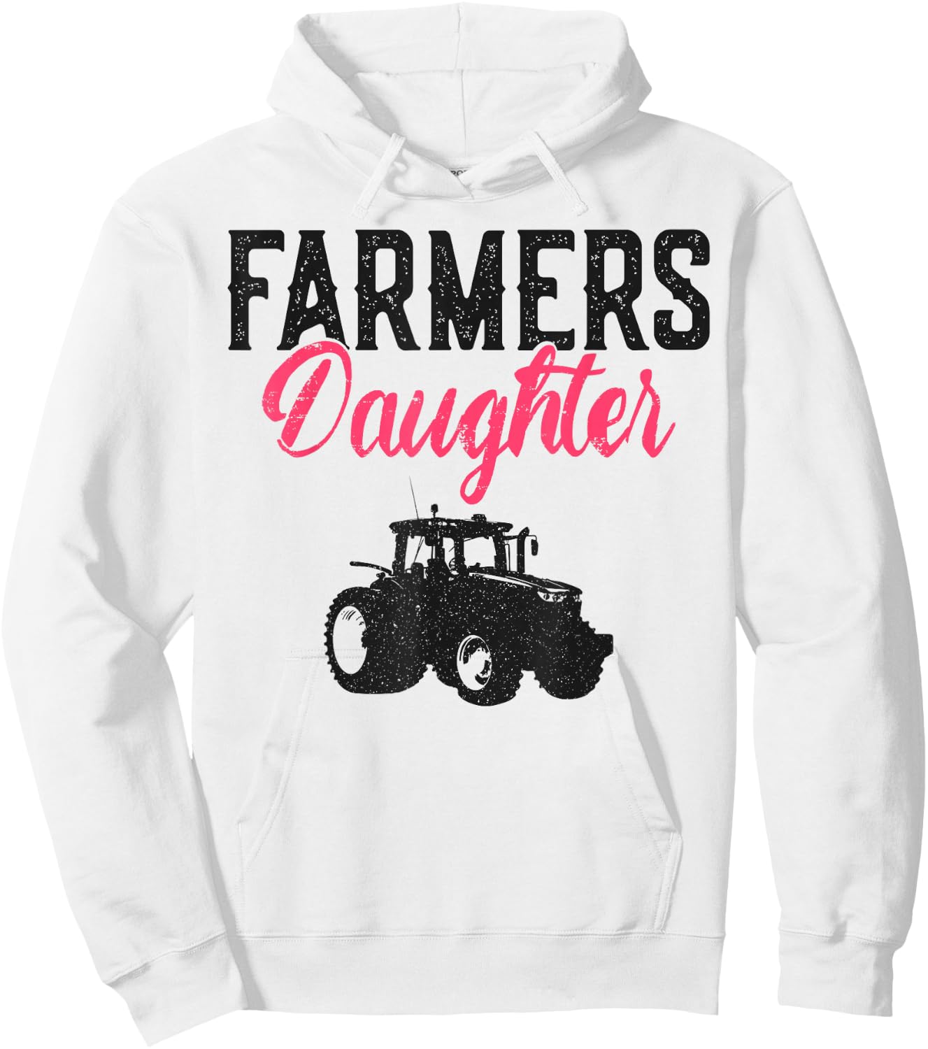 Farming Farmer Daughter Vintage Tractor Farmer's Daughter Hoodie - Hoodie | White
