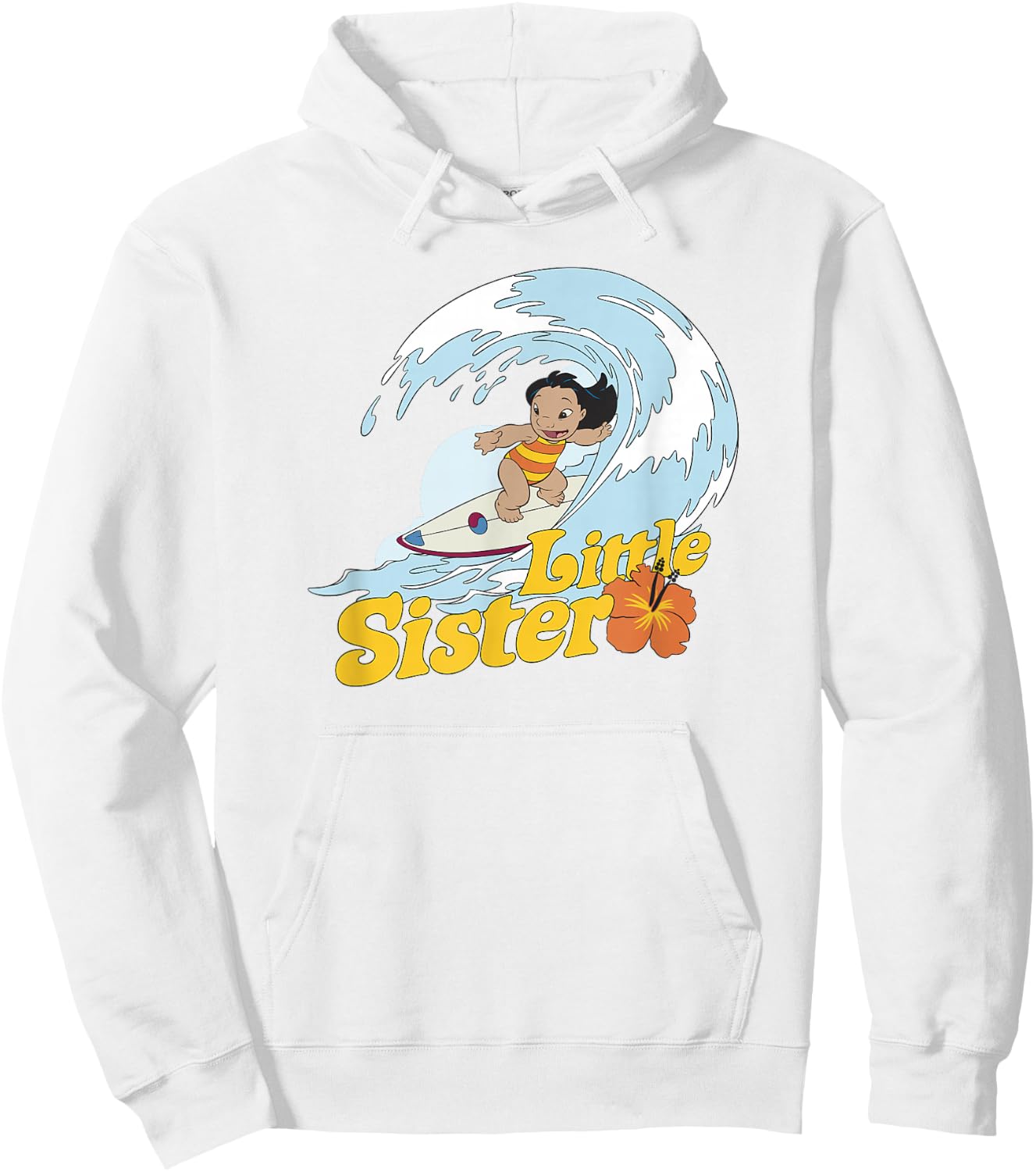 Disney Lilo & Stitch Little Sister Lilo Surfing Hoodie - Hoodie | White