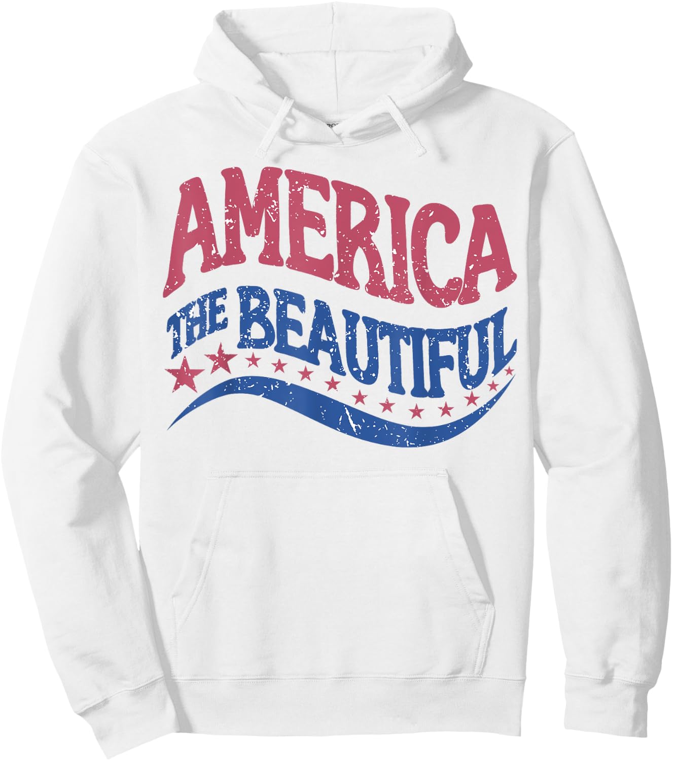 Retro America The Beautiful Vintage American 4th Of July Hoodie - Hoodie | White