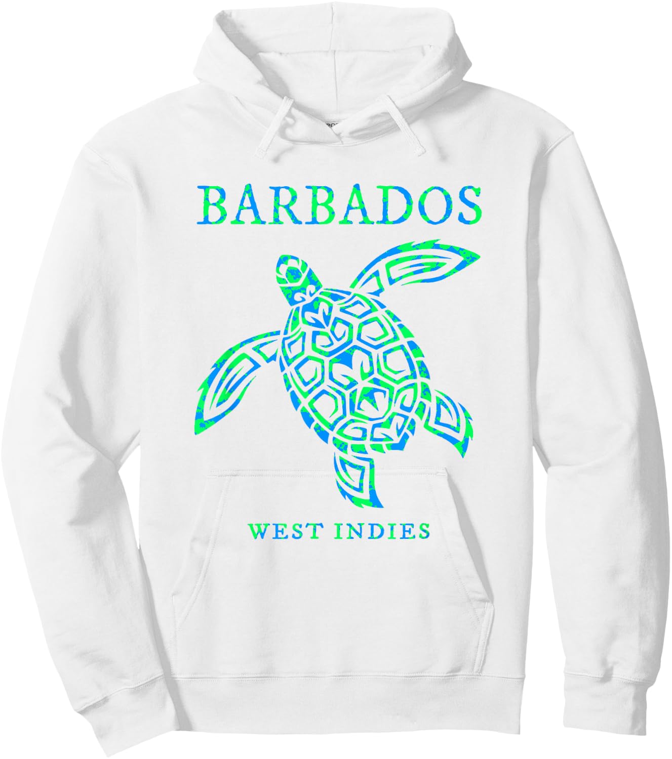 Barbados Sea Turtle Boys Girls Vacation Souvenir Hoodie - Hoodie | White