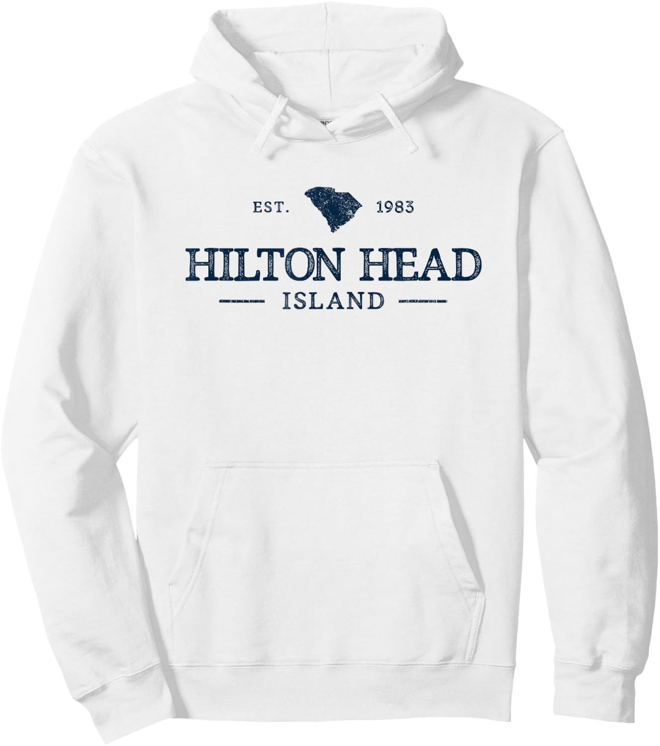 Retro Hilton Head South Carolina Est 1983 Vintage Souvenir Hoodie - Hoodie | White