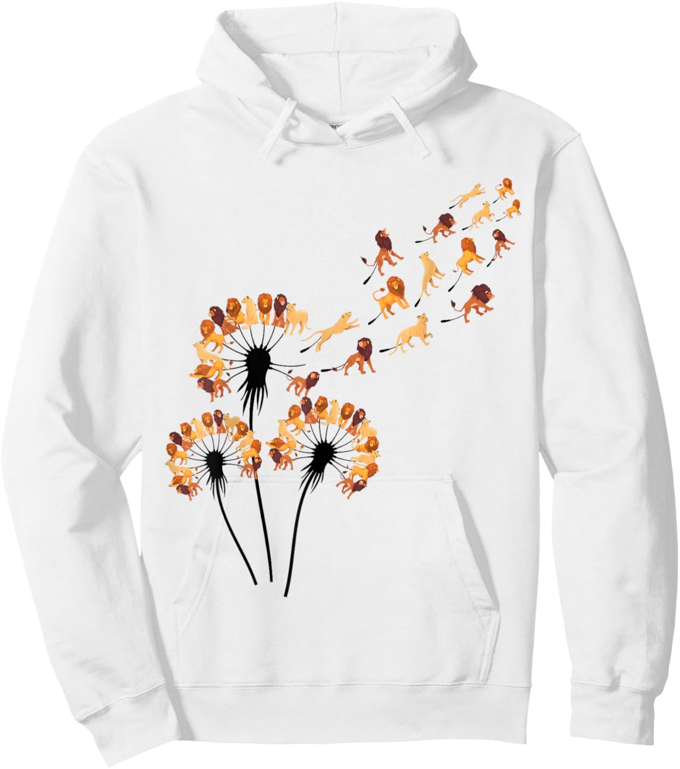 Dandelion Lions Shirt for Lion Lover | Lion Hoodie - Hoodie | White