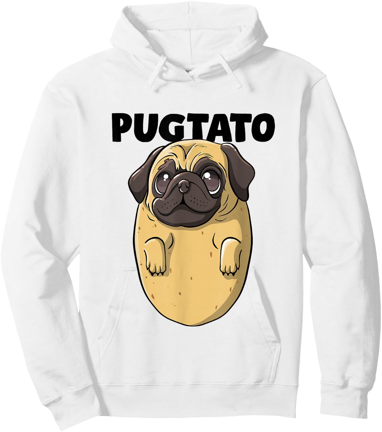 Pugtato Pug Lover Pug Dogs Cute Pug Face Funny Pug Owner Pug Hoodie - Hoodie | White