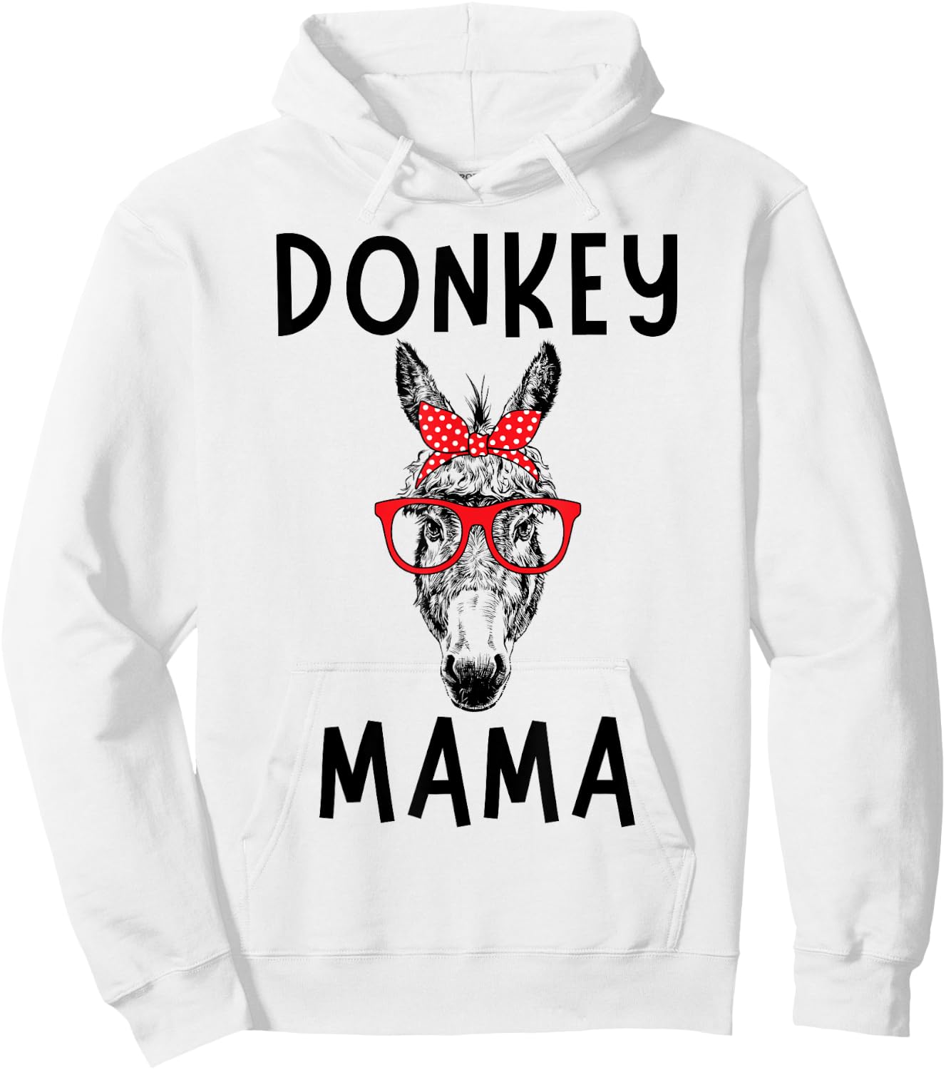 Donkey Mama Donkey Mom Farm Animal Mother's Day Hoodie - Hoodie | White