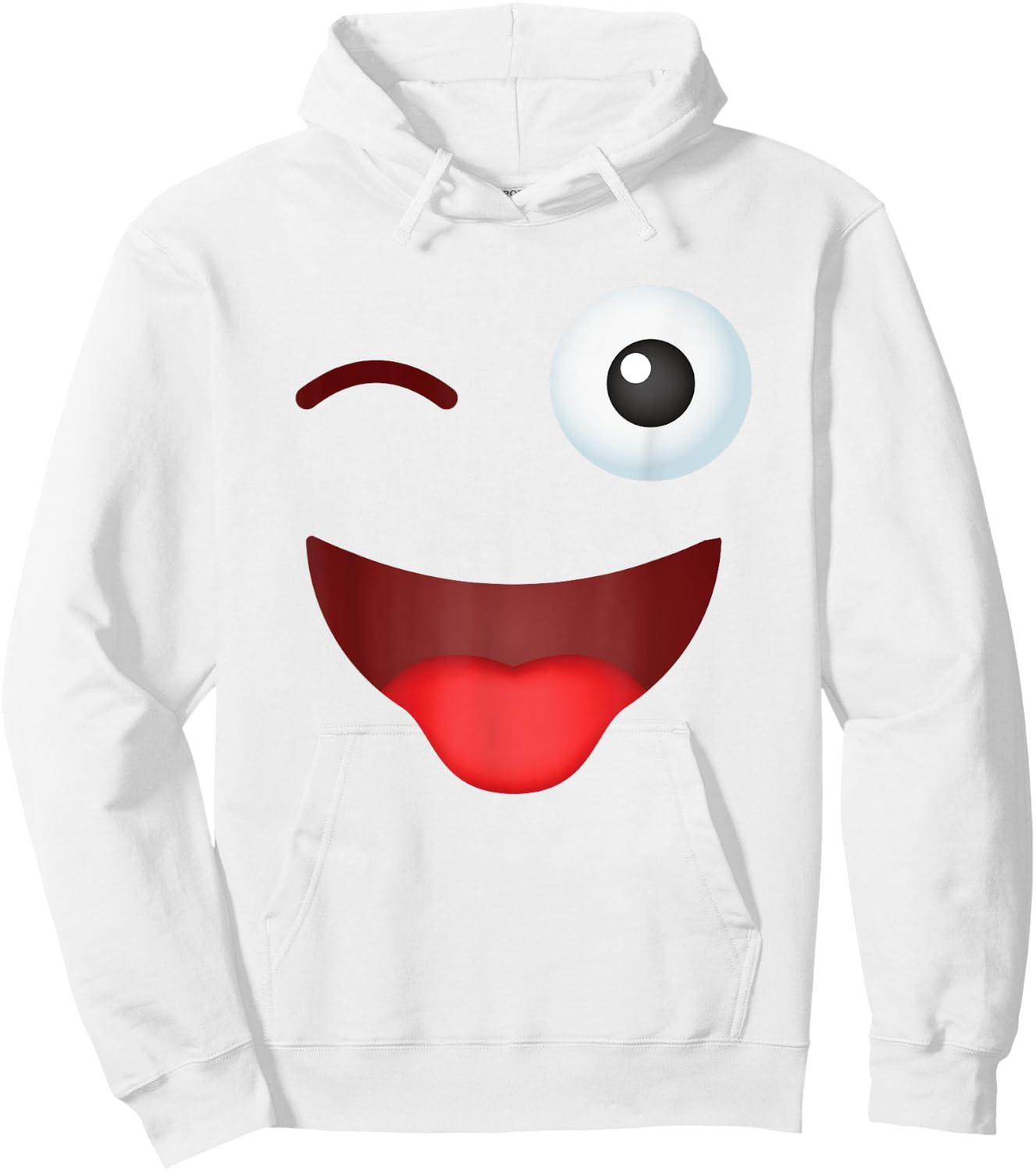 Family Party Group Matching Pajama Squad Gallery Funny Group Costume Halloween Team Outfit Winking Emoticon Hoodie - Hoodie | White