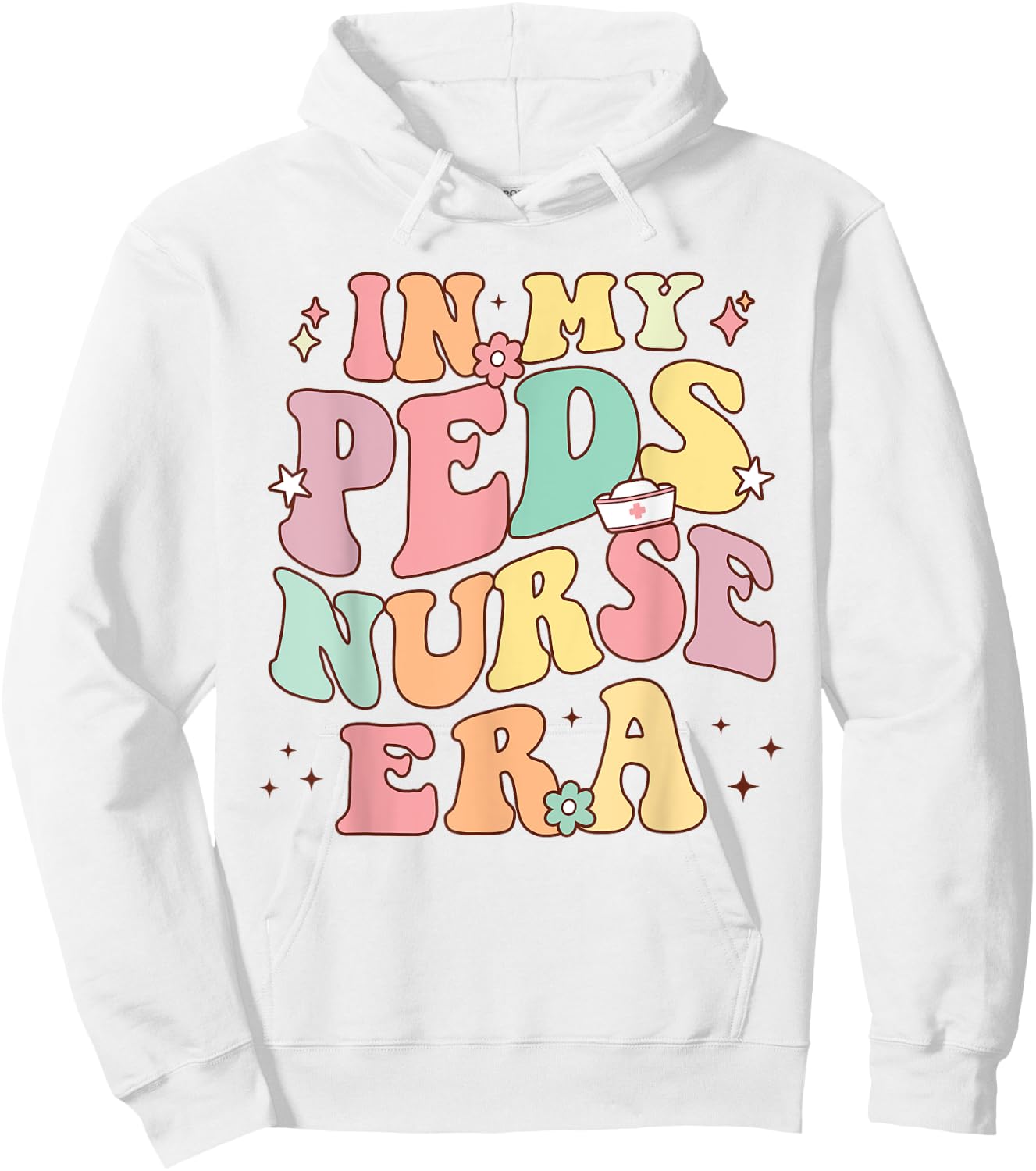 In My PEDS Nurse Era Retro Nurse Appreciation Pediatrician Hoodie - Hoodie | White