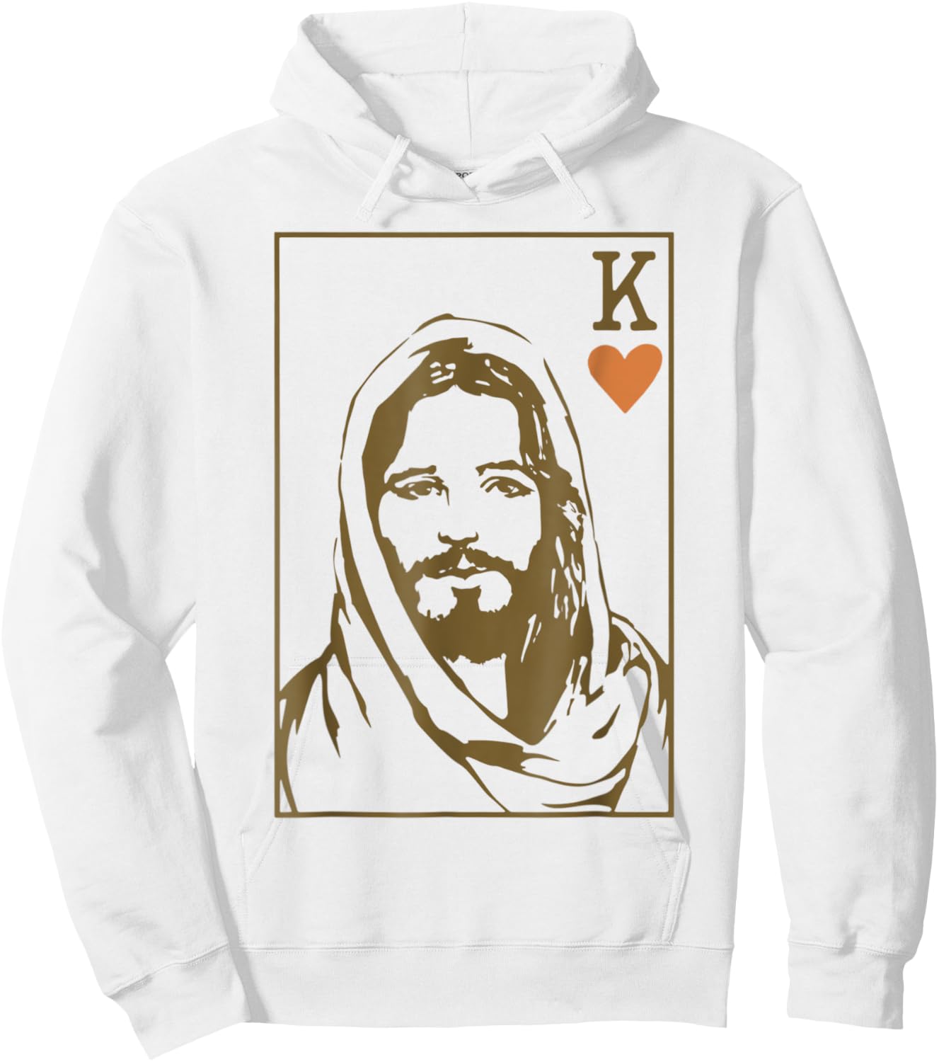 King of Hearts Card Christian Hoodie - Hoodie | White