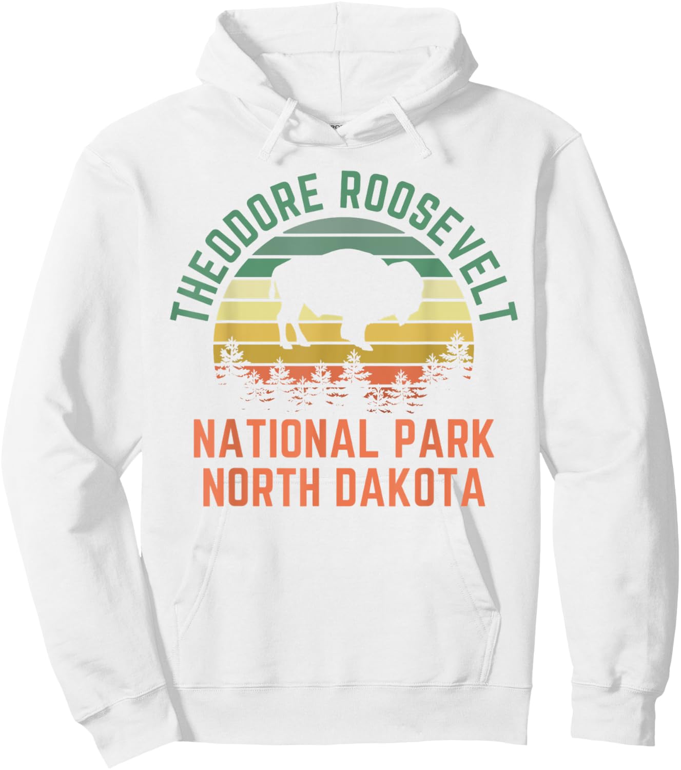 Theodore Roosevelt North Dakota Nature Hiking Outdoors Hoodie - Hoodie | White