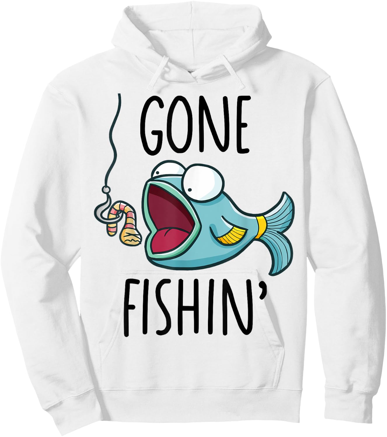 Gone Fishing-Shirt Kids Toddler Boys Girls Funny Fishing Hoodie - Hoodie | White