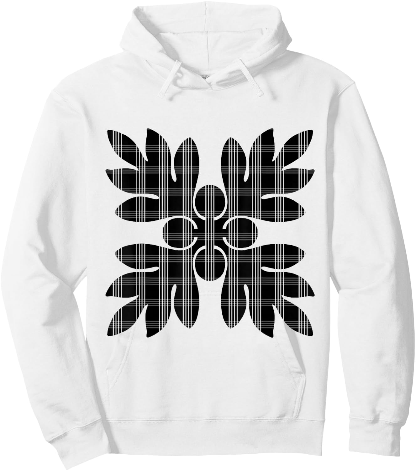 Black Palaka Ulu Hoodie - Hoodie | White