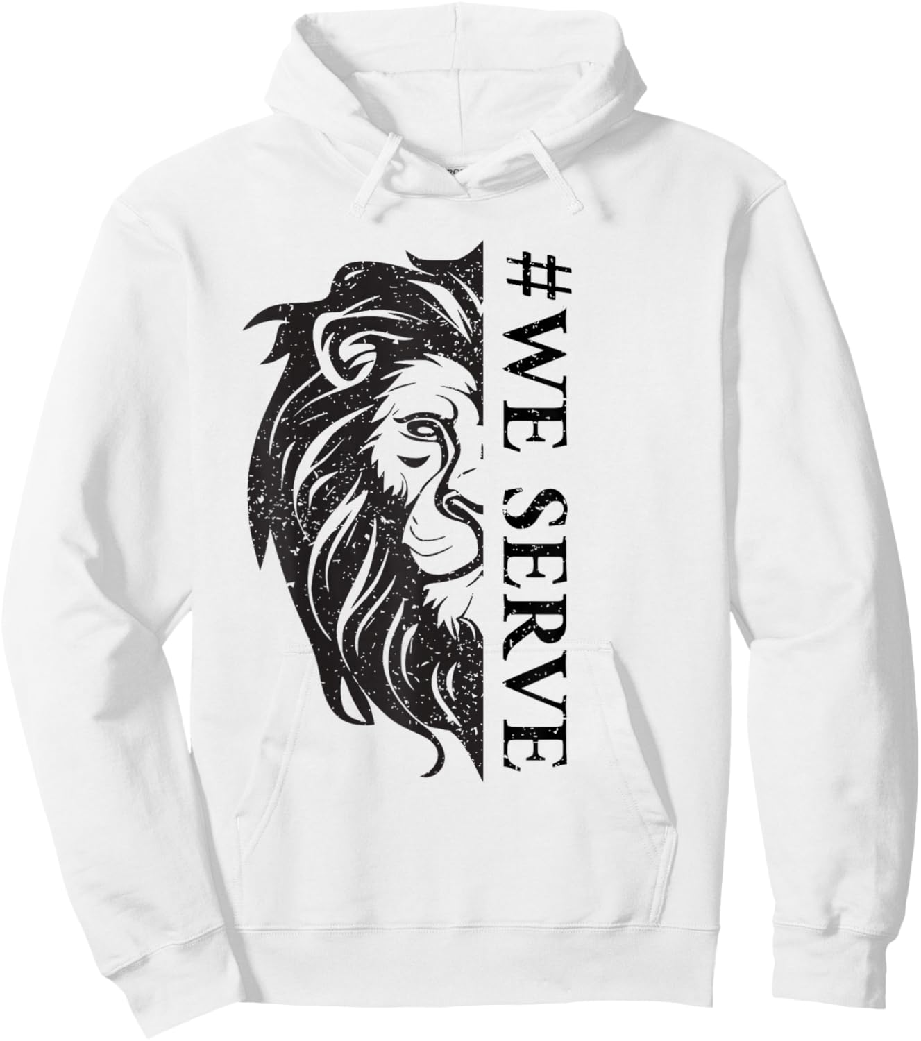 We Serve Lions Vintage Lions Club International Hoodie - Hoodie | White