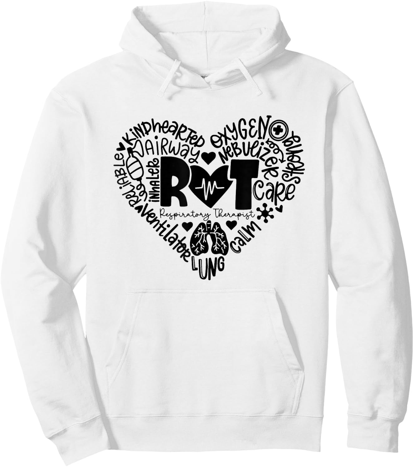 Respiratory Therapist RT Heart / Lung Team Pulmonology Hoodie - Hoodie | White