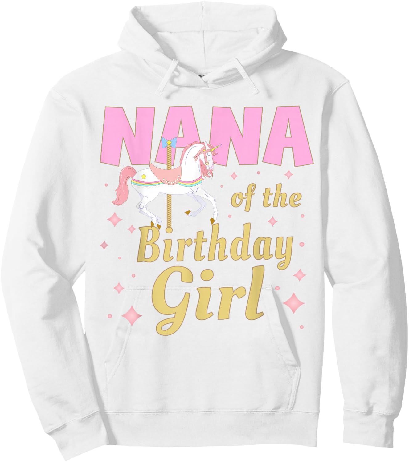 Nana Carousel Party 1st First Birthday Girl Family Matching Hoodie - Hoodie | White