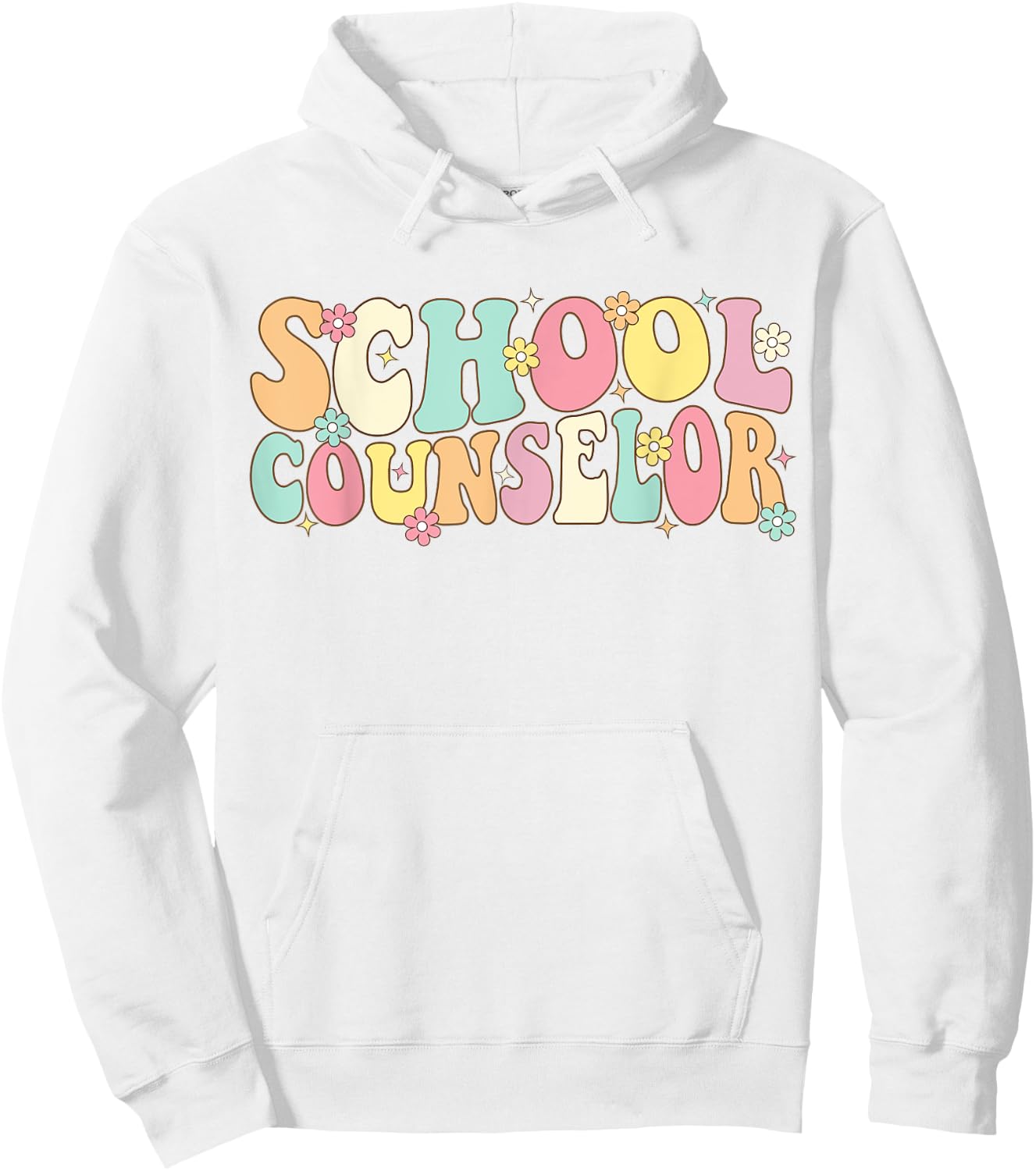 Groovy School Counselor Back To School Teacher Counseling Men Women Girls Kids Hoodie - Hoodie | White
