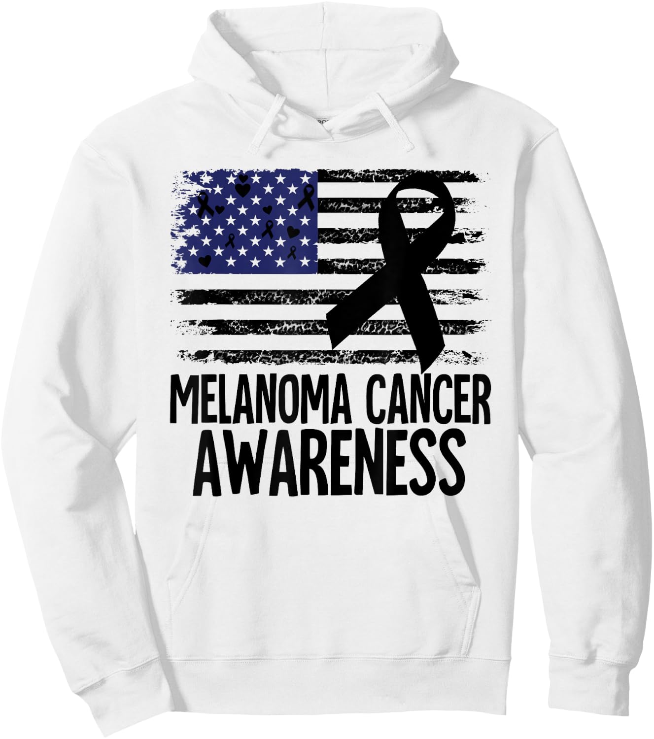 Melanoma Cancer Awareness Hoodie - Hoodie | White