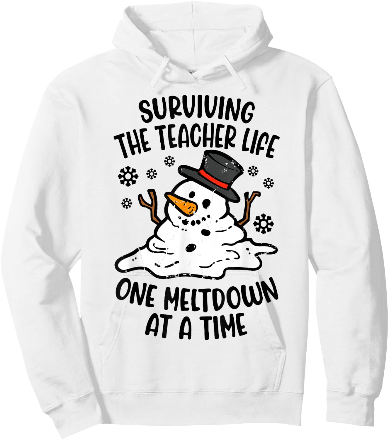 Surviving The Teacher Life One Meltdown At A Time Hoodie - Hoodie | White