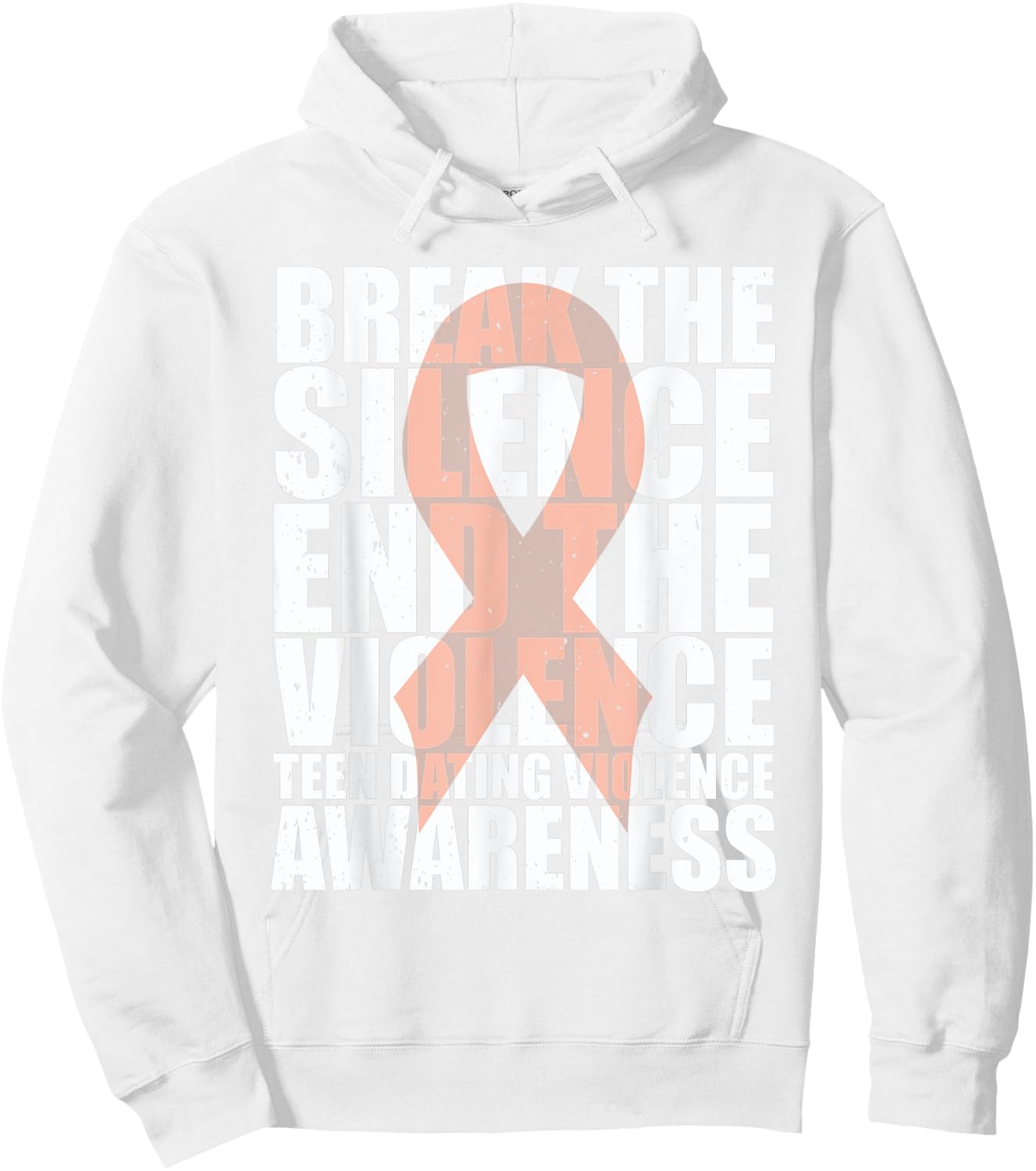 Wear orange teen dating violence Awareness Hoodie - Hoodie | White
