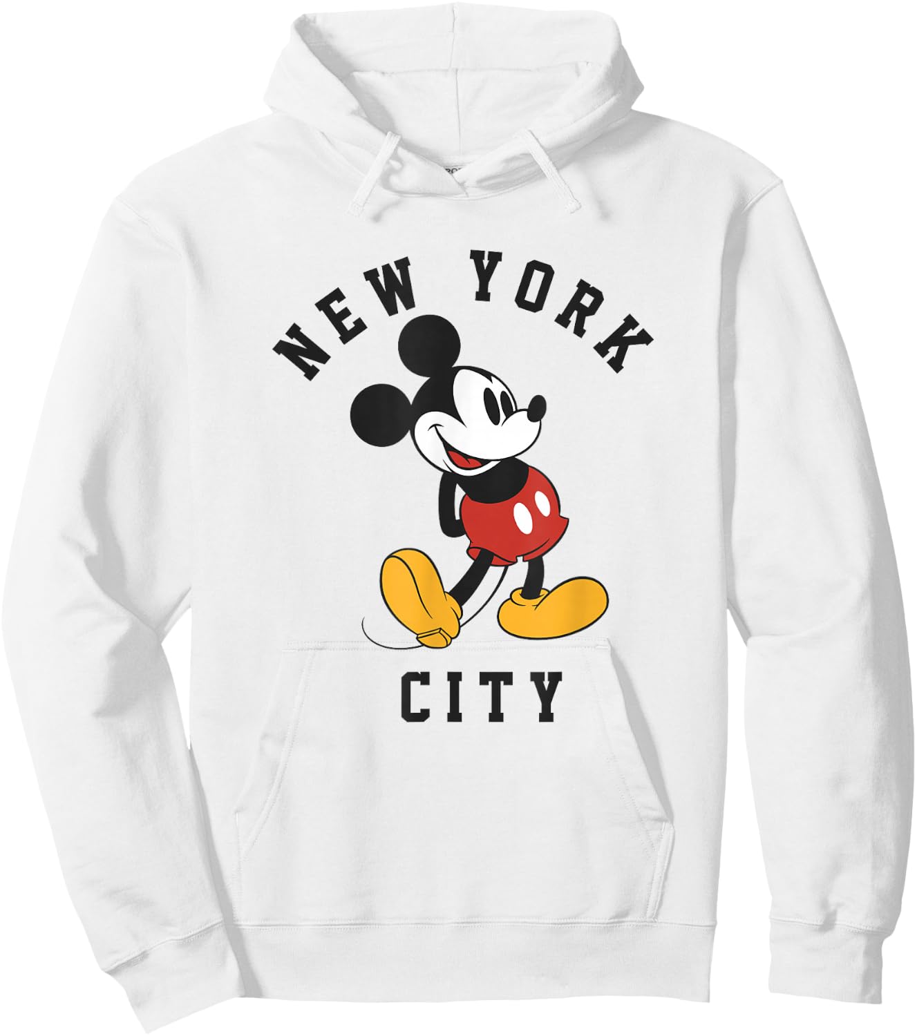 Disney Mickey And Friends Mickey New York City Retro Poster Hoodie - Hoodie | White