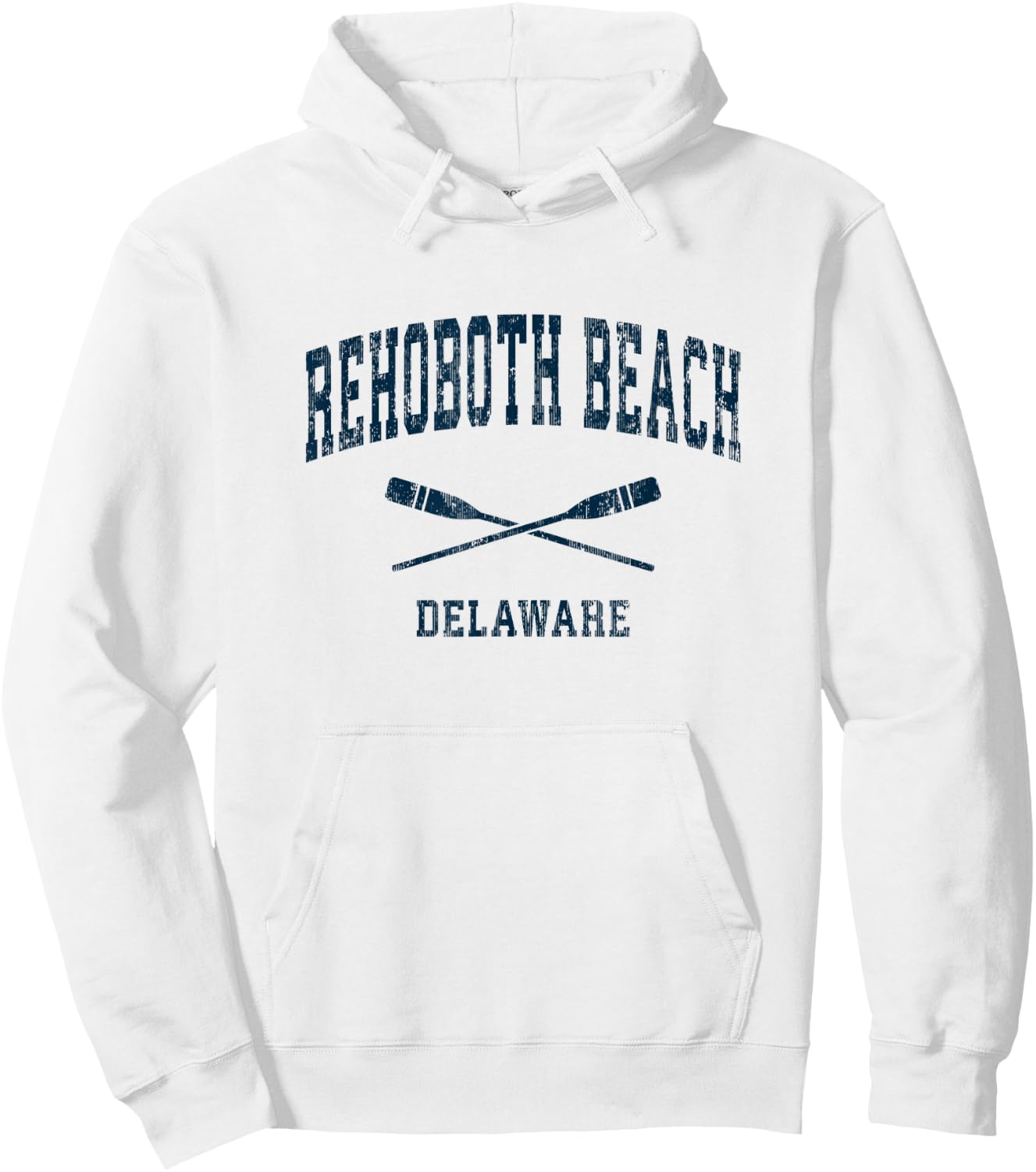 Rehoboth Beach Delaware Vintage Nautical Paddles Sports Oars Men Women Kids Hoodie - Hoodie | White