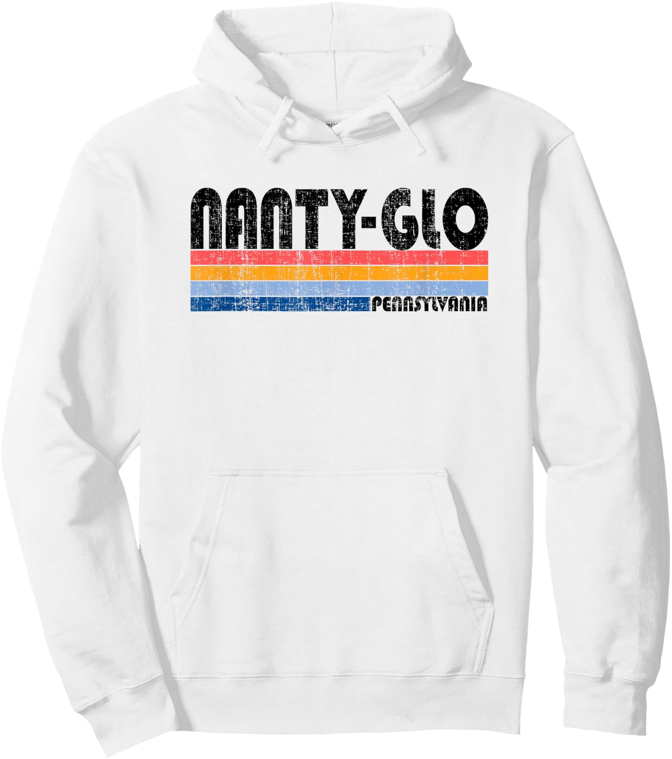 Vintage 70s 80s Style Nanty-Glo, PA Hoodie - Hoodie | White