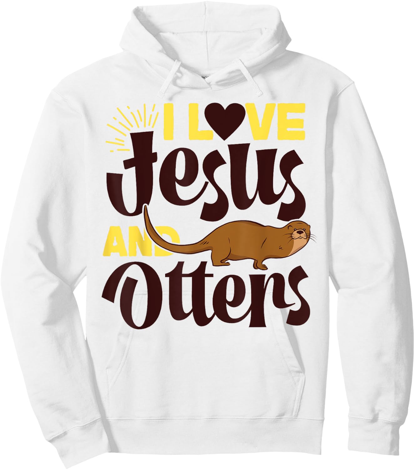 Otter Jesus Faith Christian I Love Jesus And Otters Hoodie - Hoodie | White