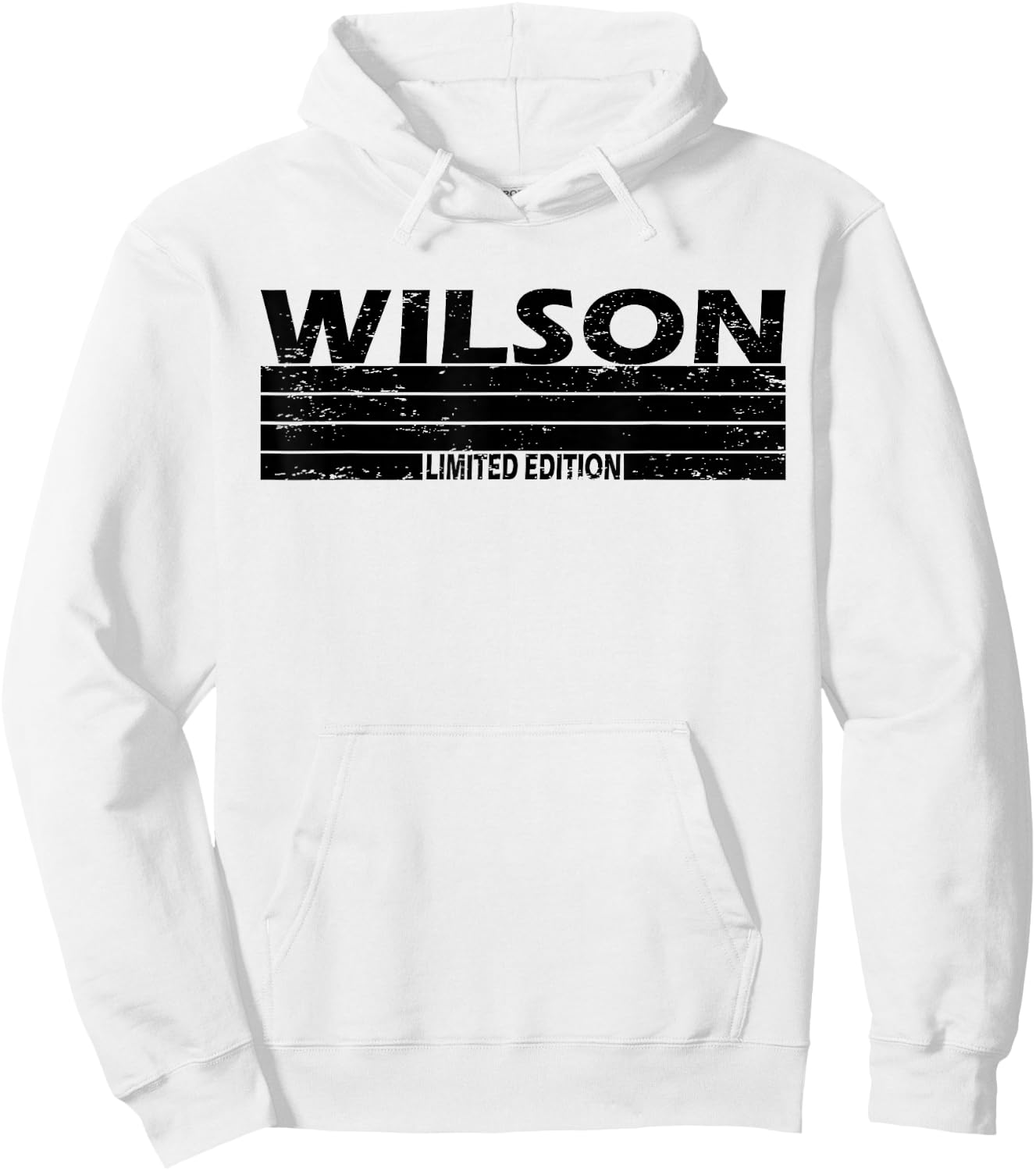 Wilson Surname Limited Edition Retro Vintage Style Sunset Hoodie - Hoodie | White