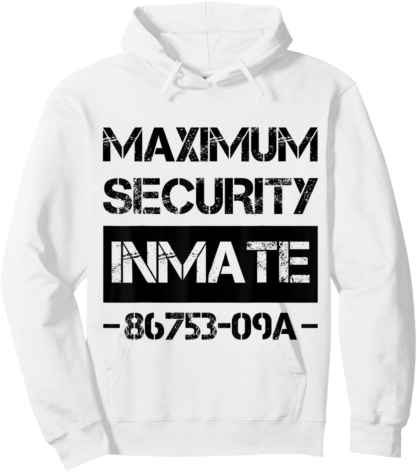 Security Ward Inmate Costume Jail Funny Lazy Halloween Hoodie - Hoodie | White