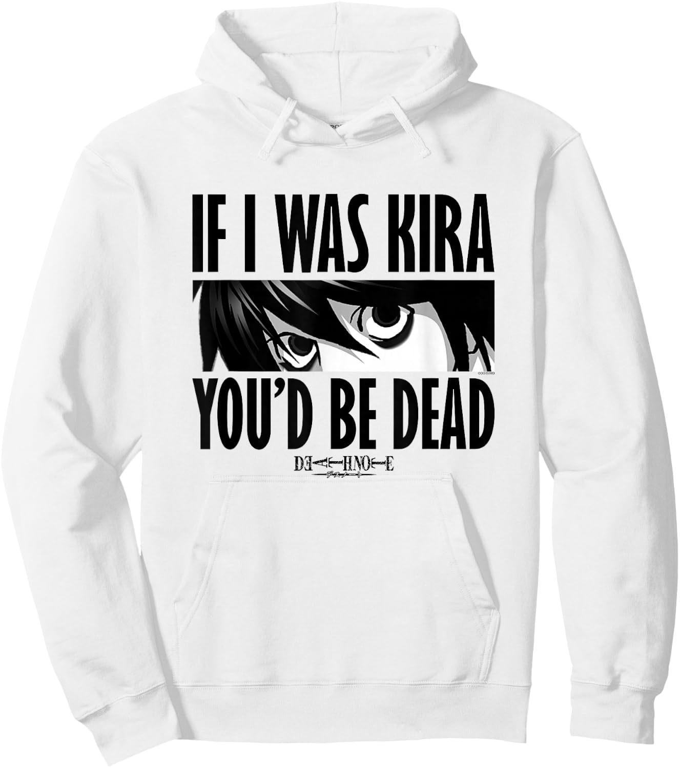 Death Note If I was Kira L Eyes Anime Hoodie - Hoodie | White