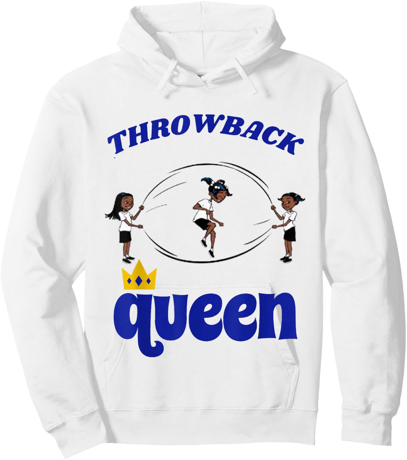 Throwback Queen Double Dutch Hoodie - Hoodie | White