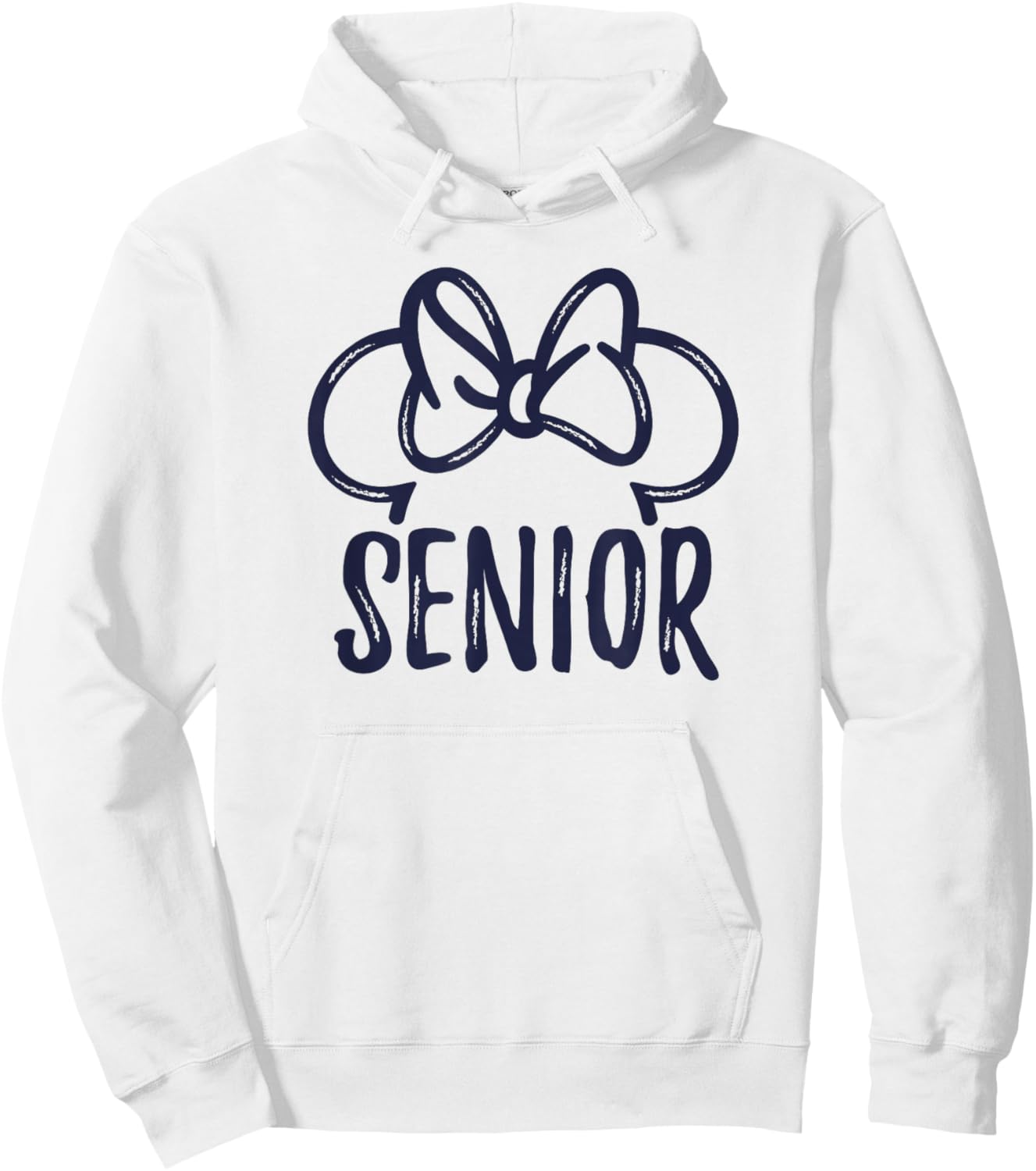 Disney Minnie Mouse Ears Senior Outline Hoodie - Hoodie | White