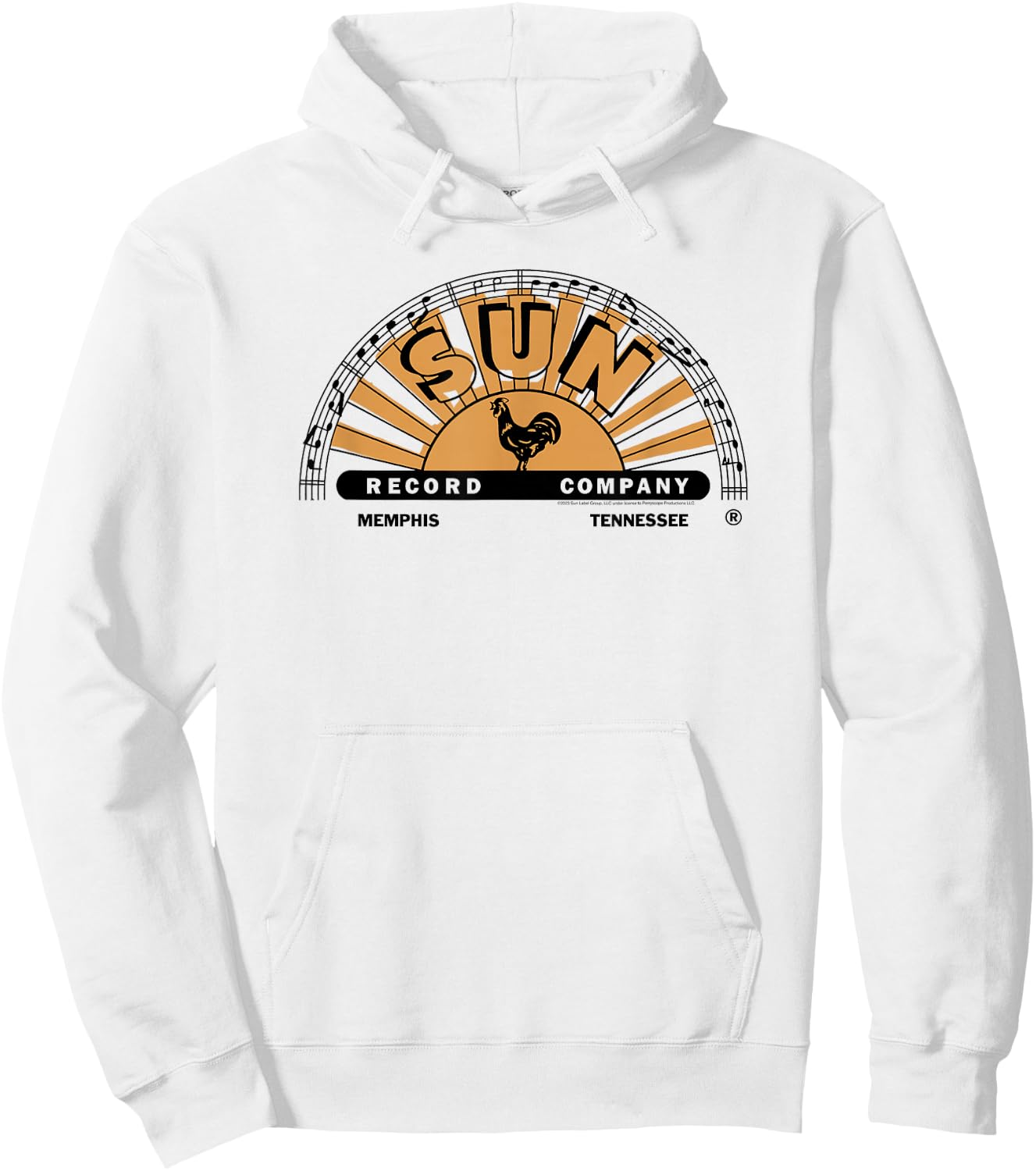 Sun Records Half Logo Painted Fill Hoodie - Hoodie | White