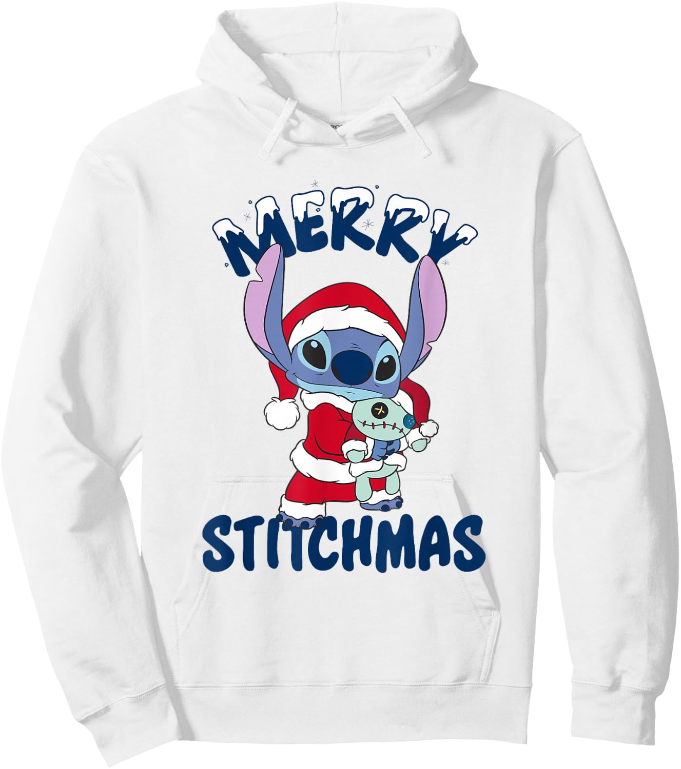 Disney Lilo & Stitch Christmas Merry Stitchmas Portrait Hoodie - Hoodie | White