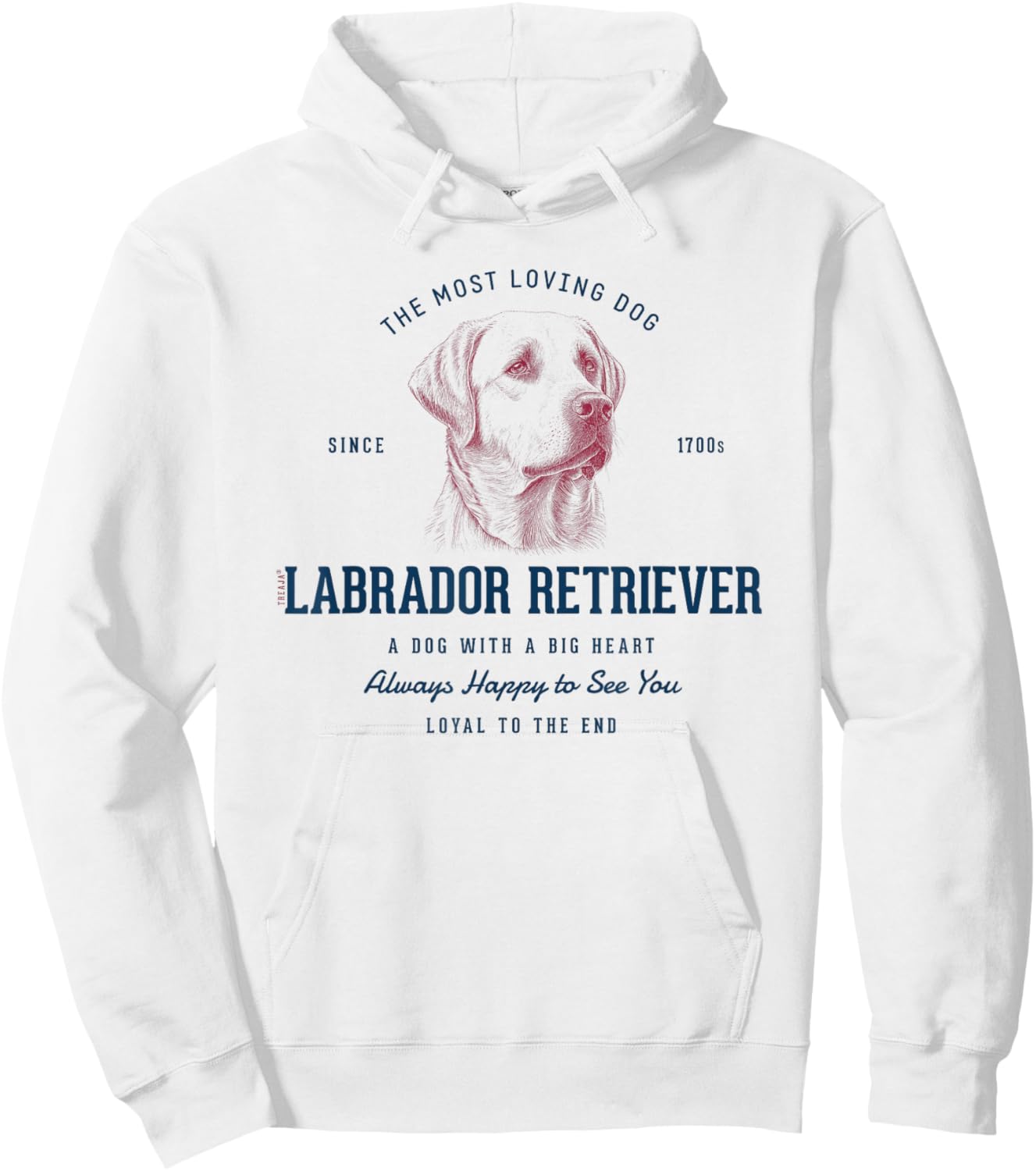Retro Styled Vintage Labrador Retriever Hoodie - Hoodie | White