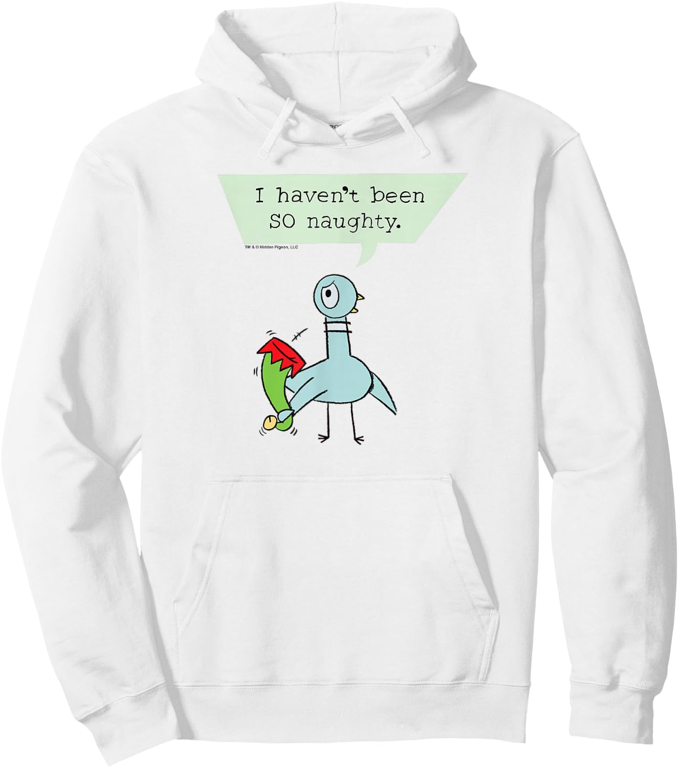 The Pigeon Naughty Christmas Pigeon Hoodie - Hoodie | White