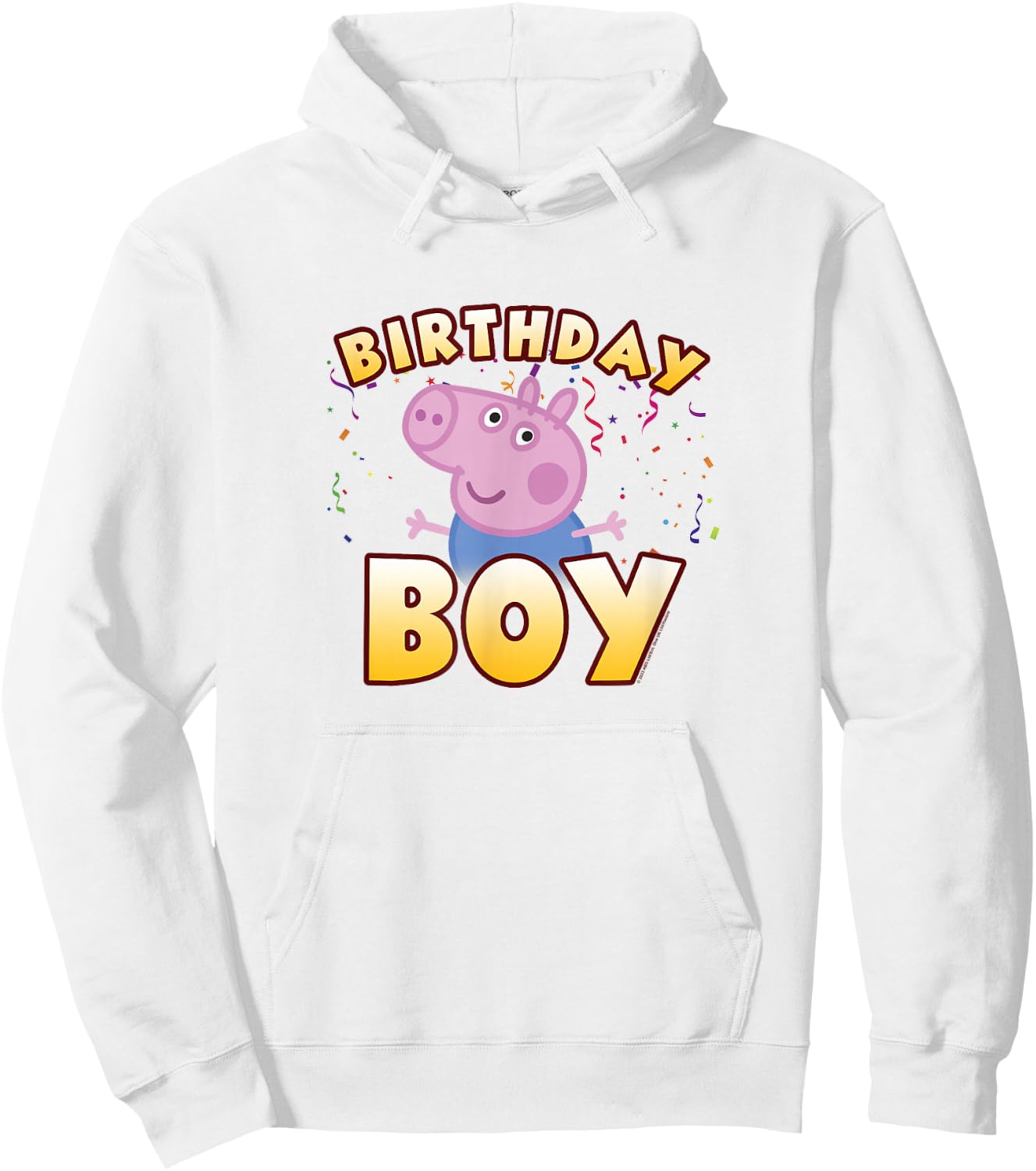 Peppa Pig George Birthday Boy Holiday Confetti Logo Hoodie - Hoodie | White
