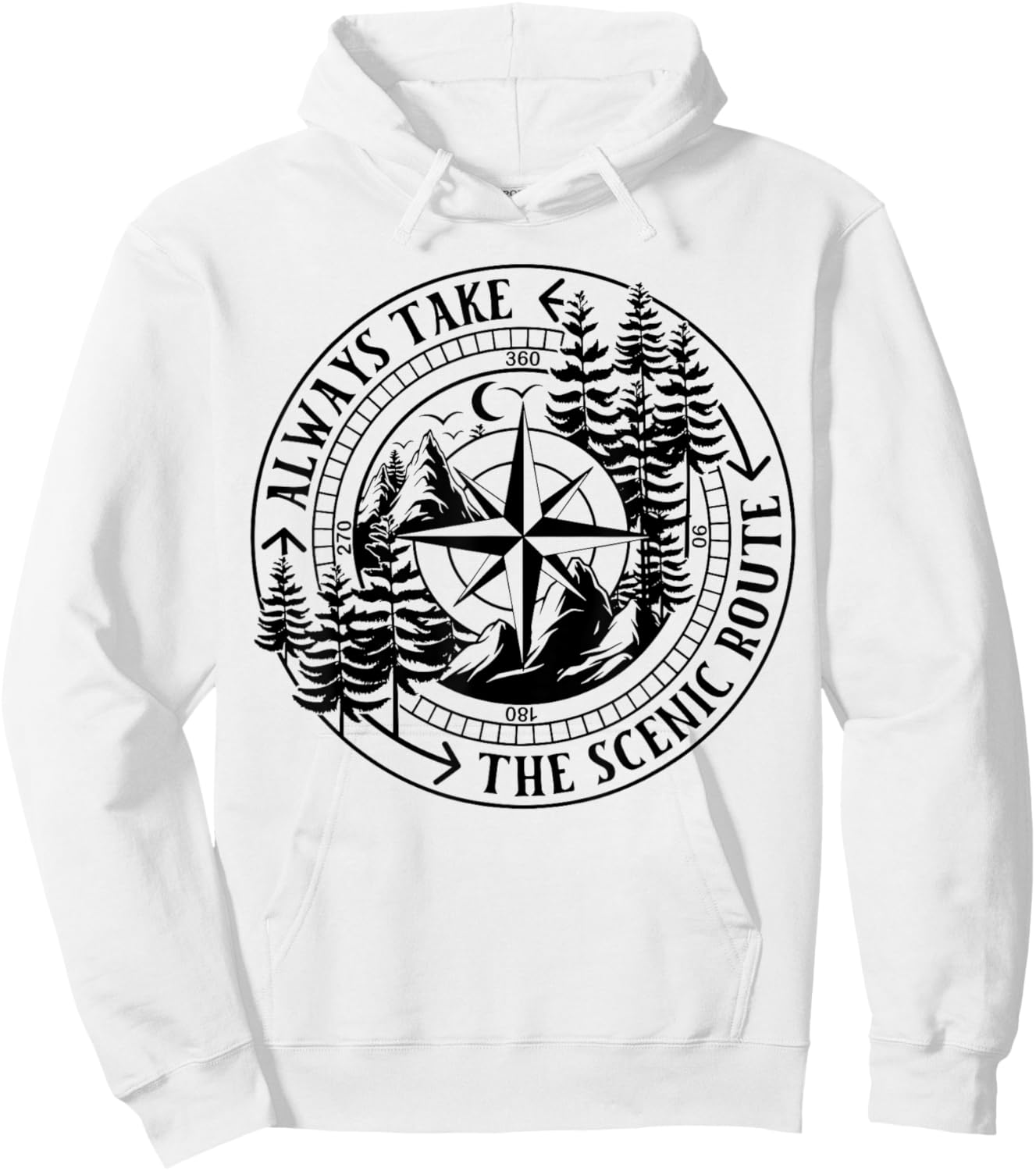Always Take The Scenic Route Hoodie - Hoodie | White
