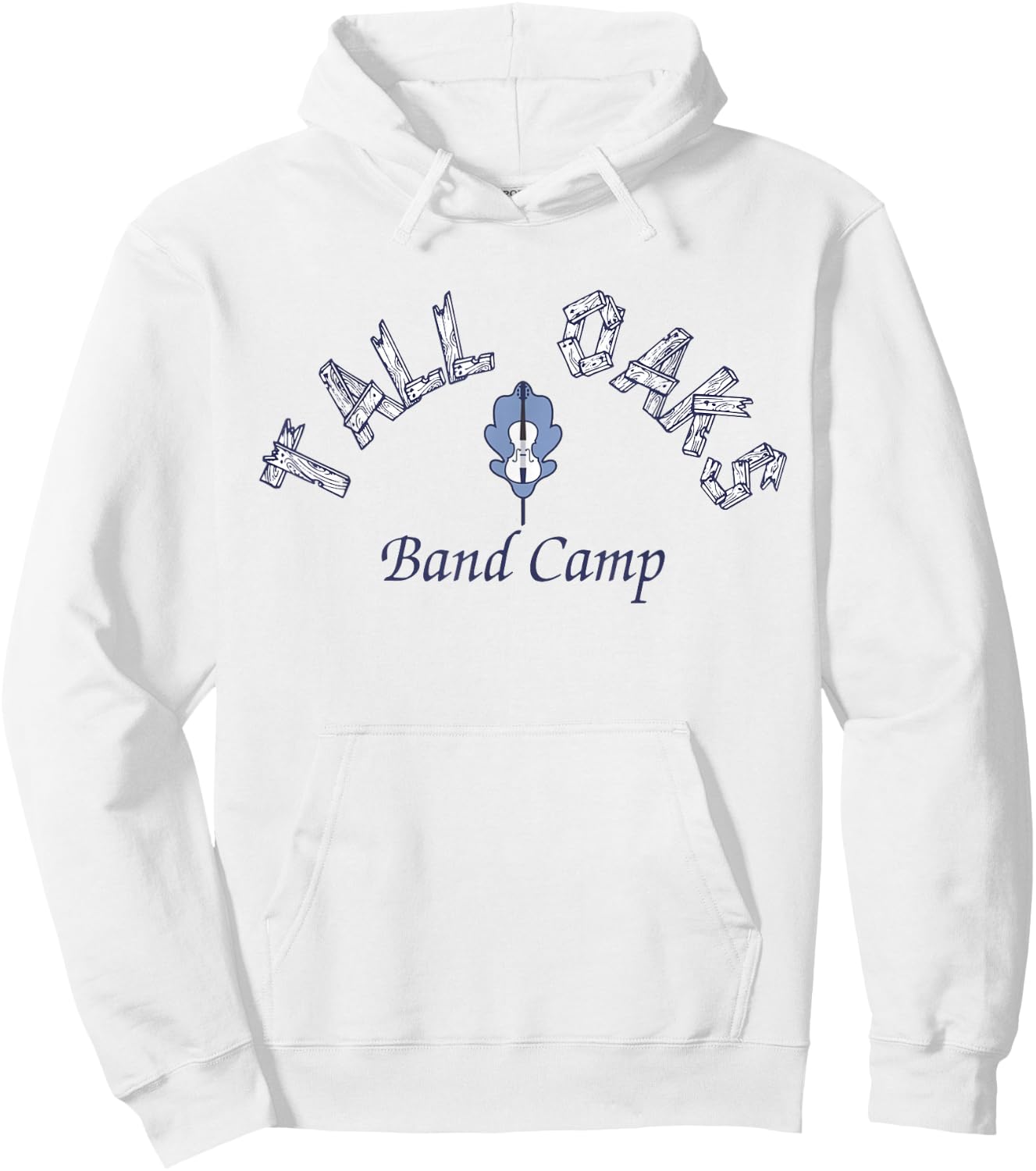 Tall Oaks Band Camp Grunge Vintage Hoodie - Hoodie | White