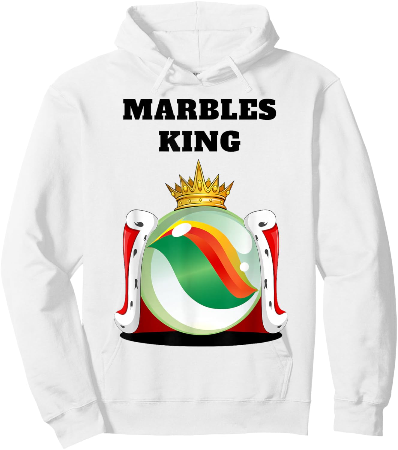 Marbles King | Boys Marbles Design | Marbles Hoodie - Hoodie | White