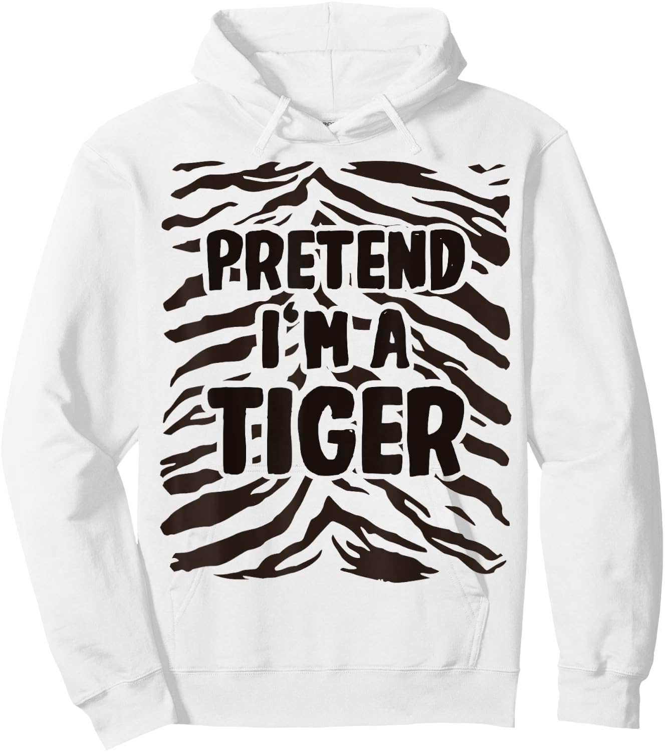 Pretend I'm a Tiger Costume Halloween Hoodie - Hoodie | White